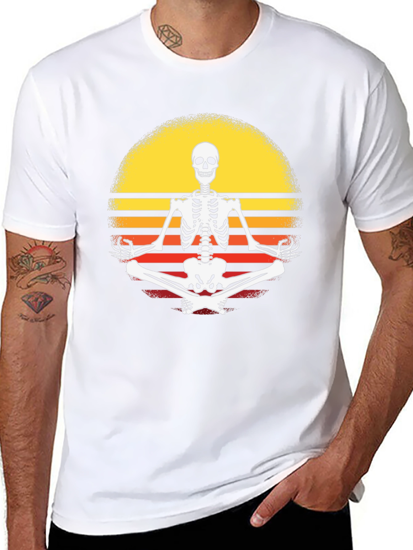Yoga Skeleton Sunset T-Shirt