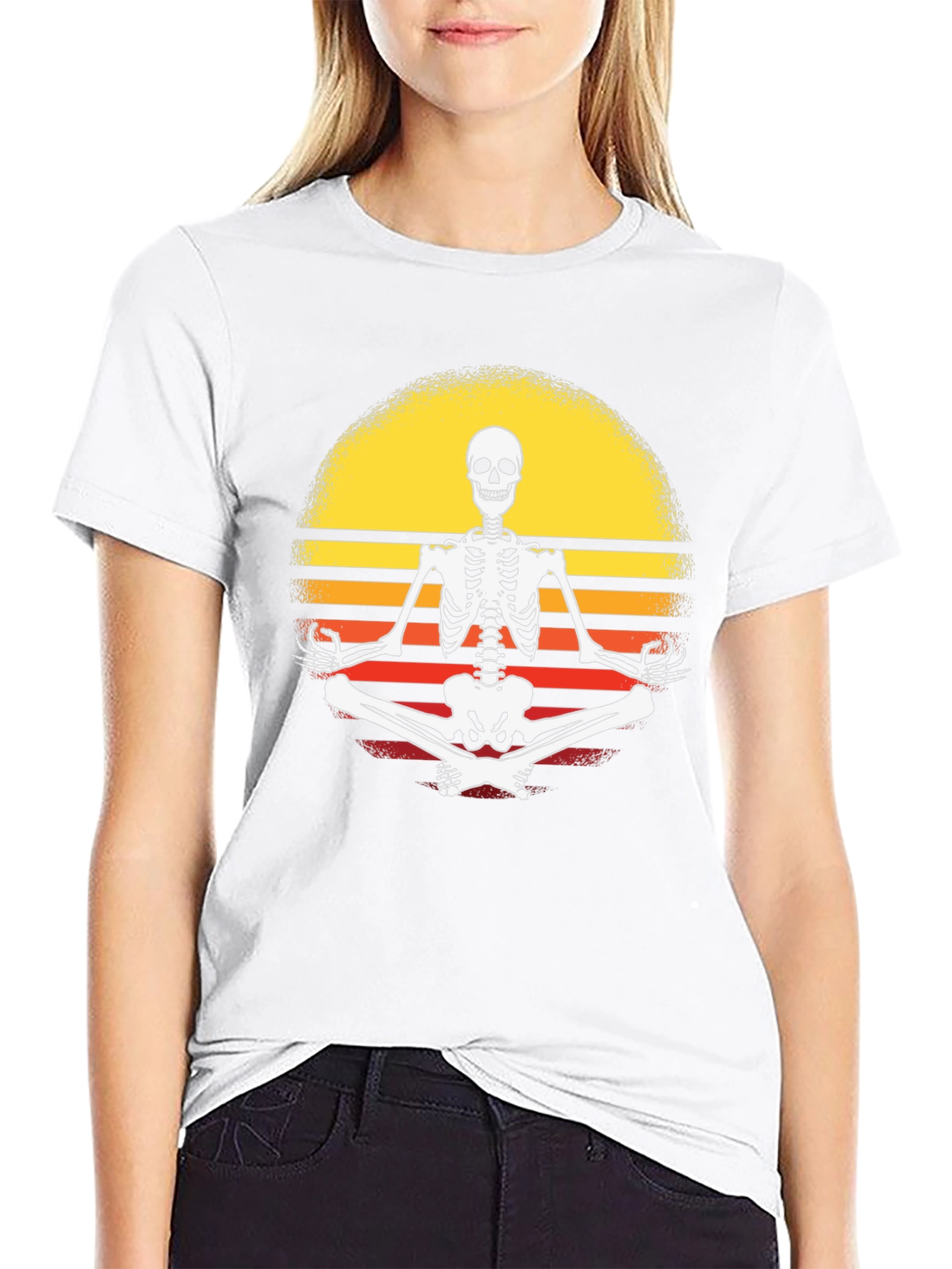 Yoga Skeleton Sunset T-Shirt