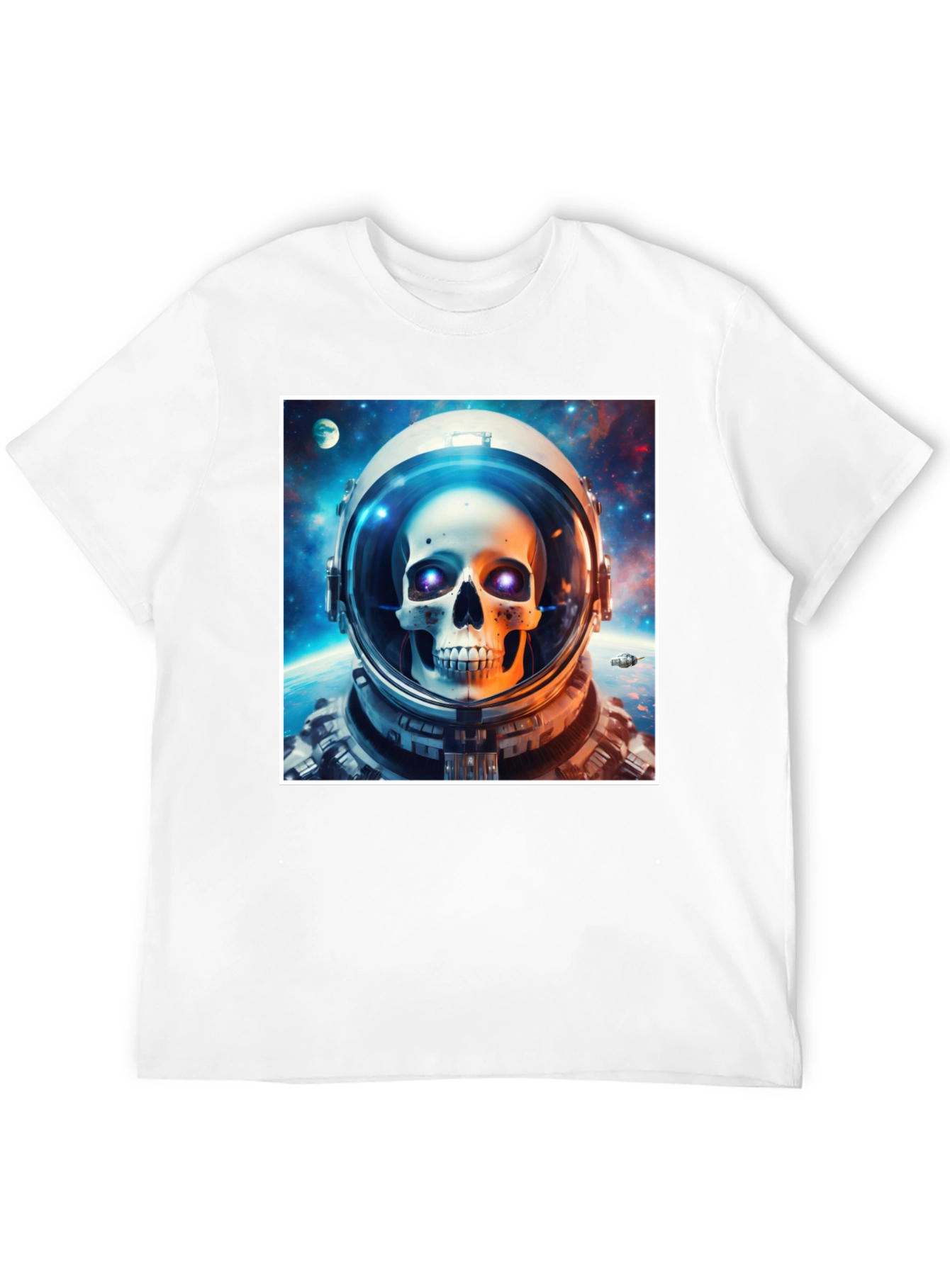 Astronaut Skull Graphic Tee - Space Skeleton T-Shirt