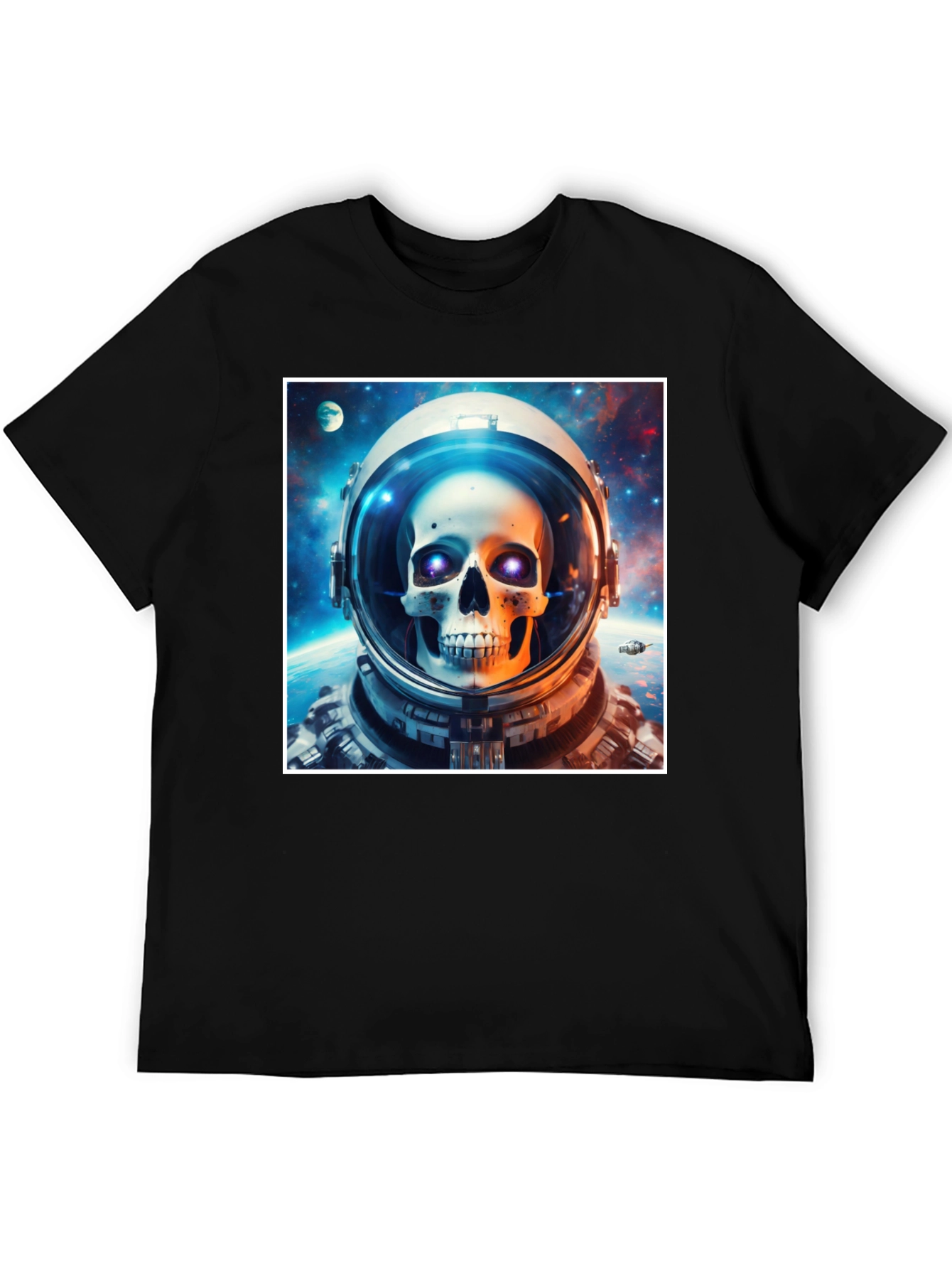 Astronaut Skull Graphic Tee - Space Skeleton T-Shirt