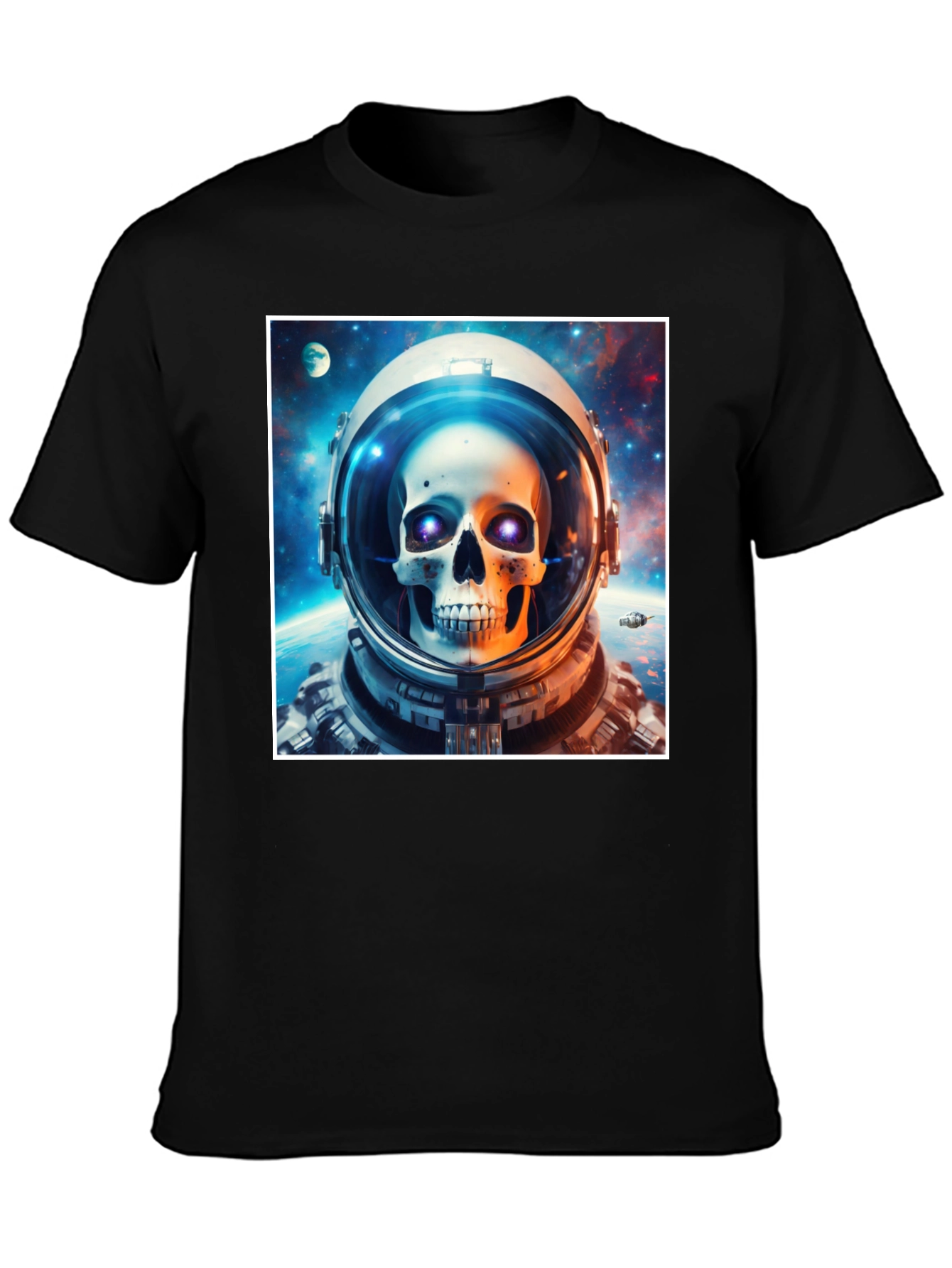 Astronaut Skull Graphic Tee - Space Skeleton T-Shirt