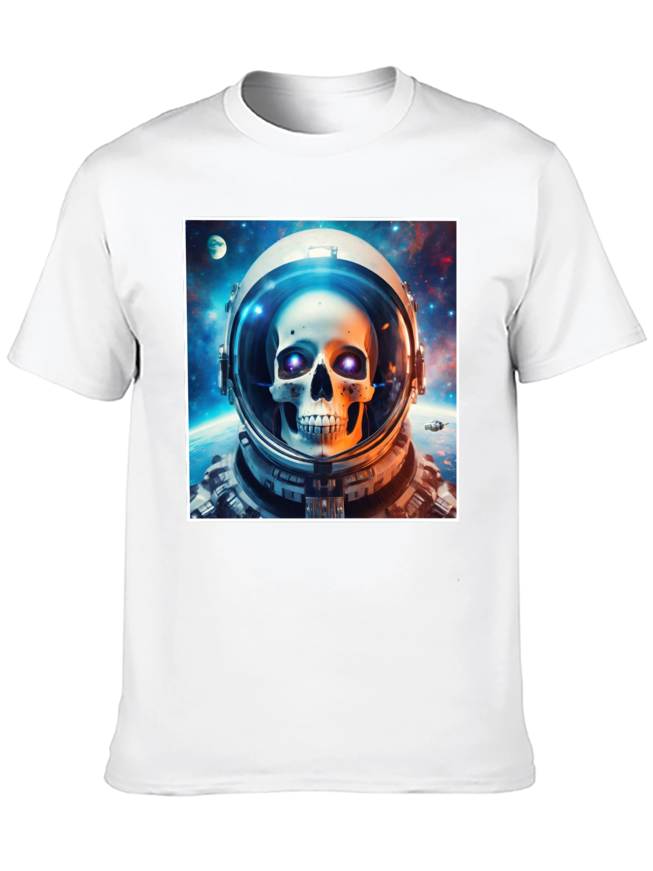 Astronaut Skull Graphic Tee - Space Skeleton T-Shirt
