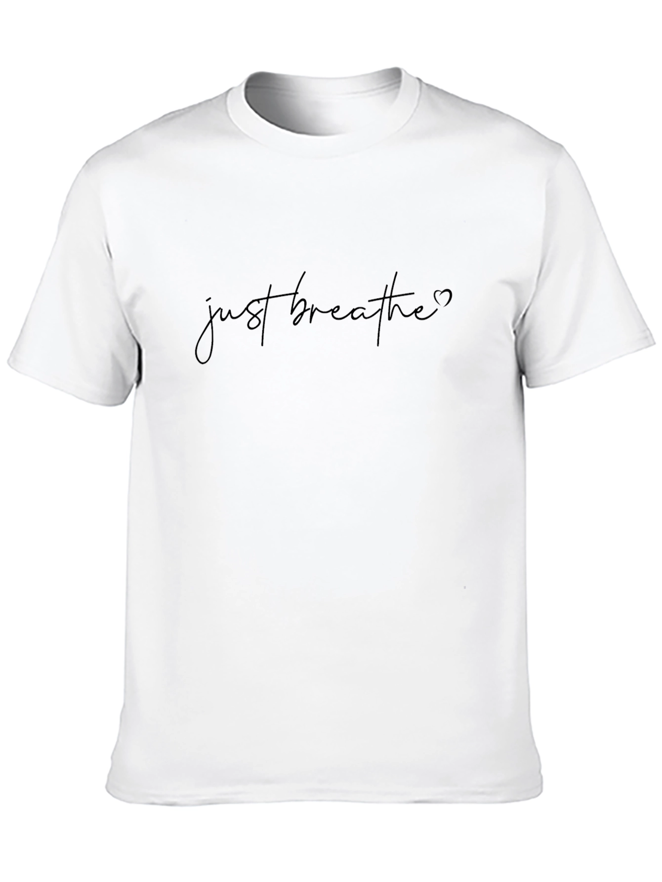 Just Breathe Graphic T-Shirt - Relaxed Fit Cotton Tee