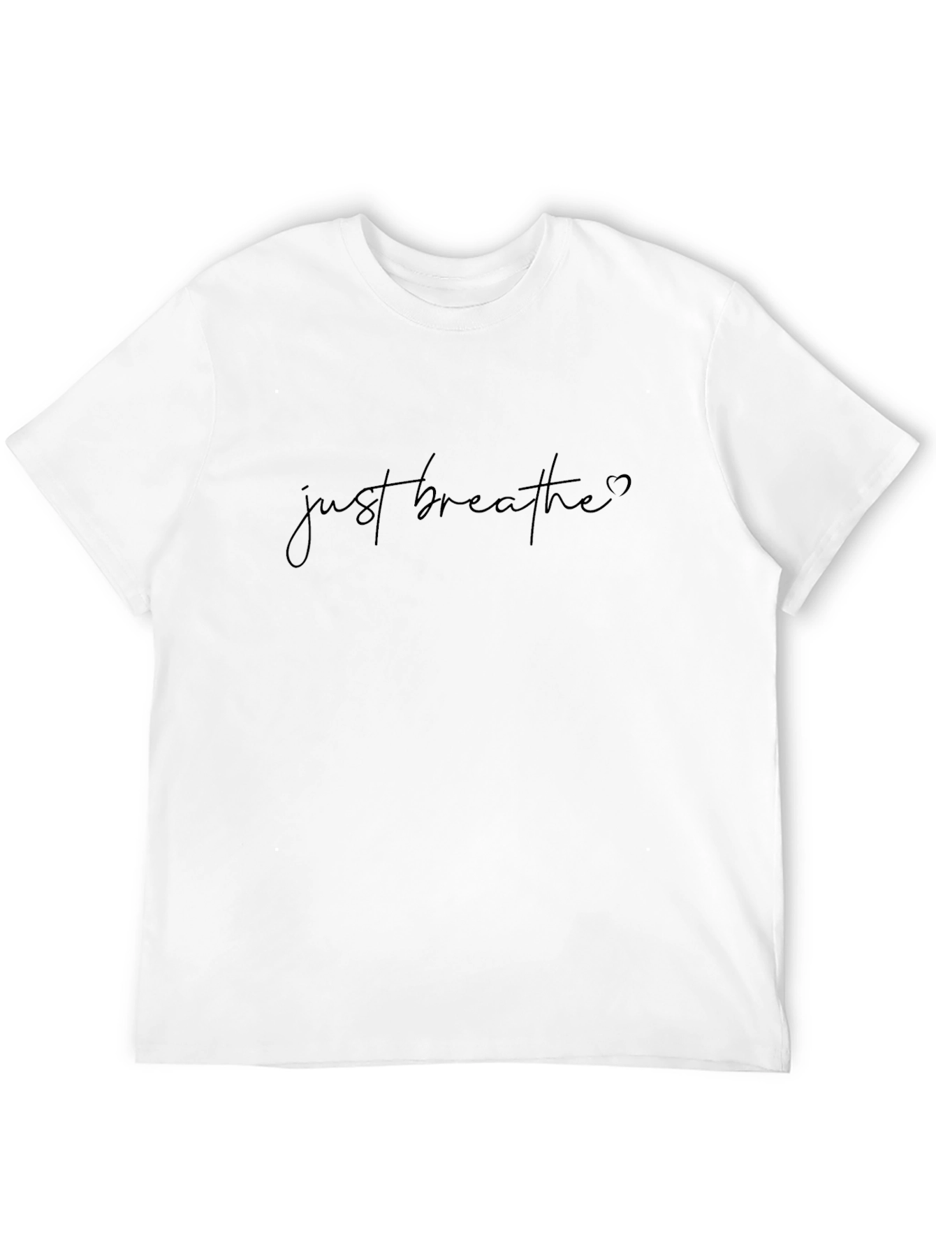 Just Breathe Graphic T-Shirt - Relaxed Fit Cotton Tee