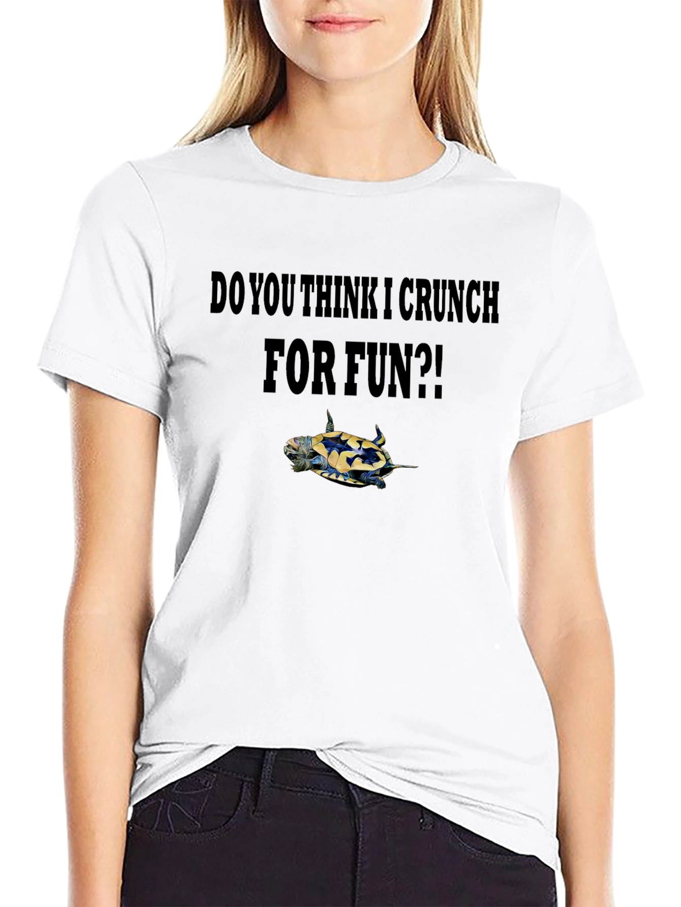 Crunch Turtle Graphic Tee - Fun Novelty Shirt