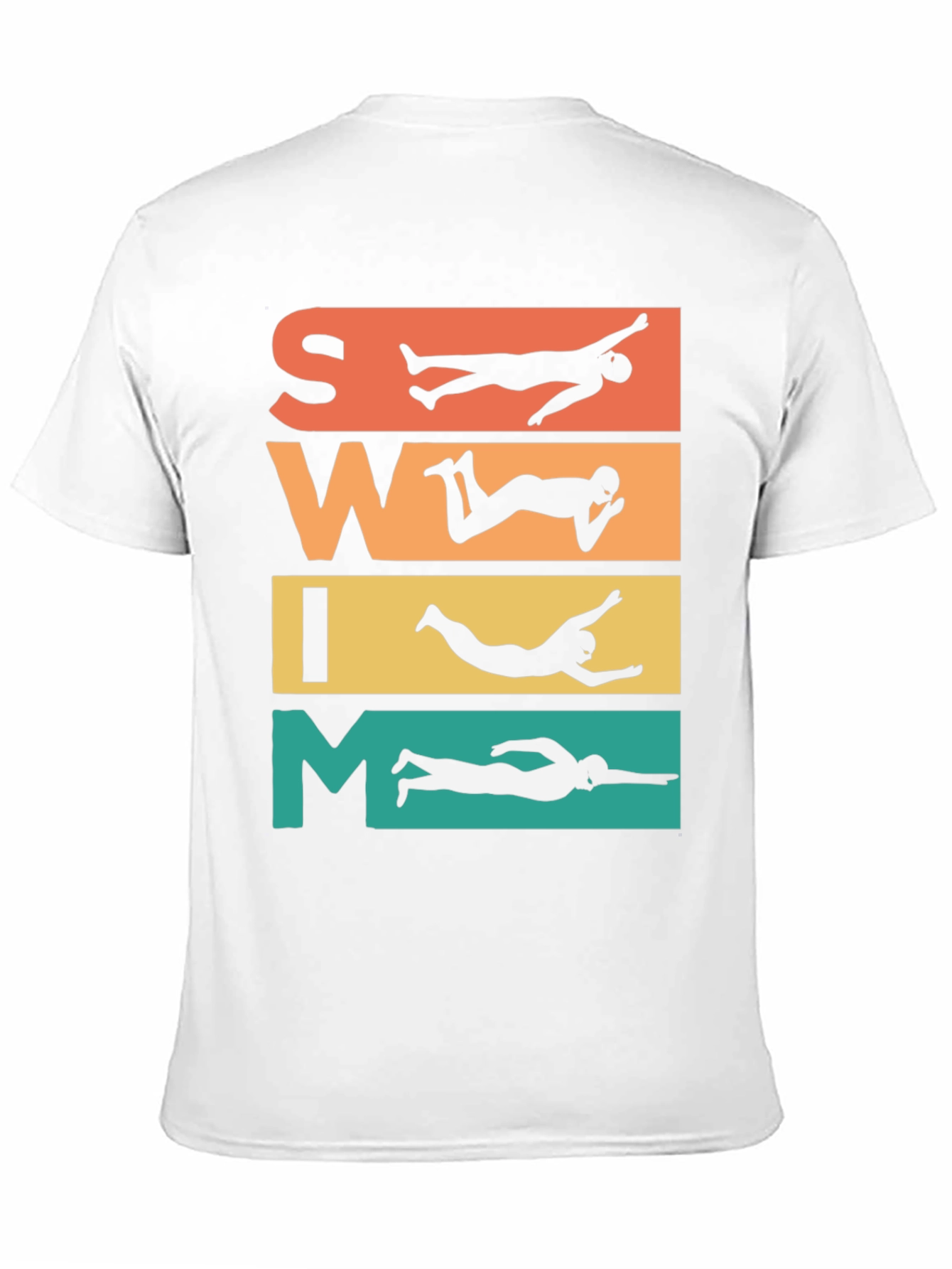 Swim Retro T-Shirt: Swimmer Silhouette Design
