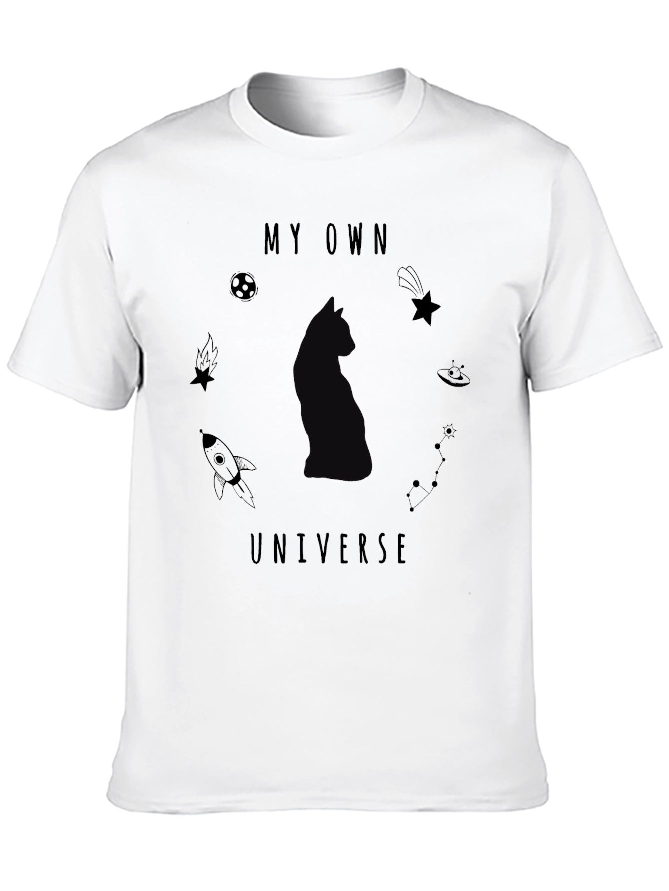 My Own Universe Black Graphic T-Shirt