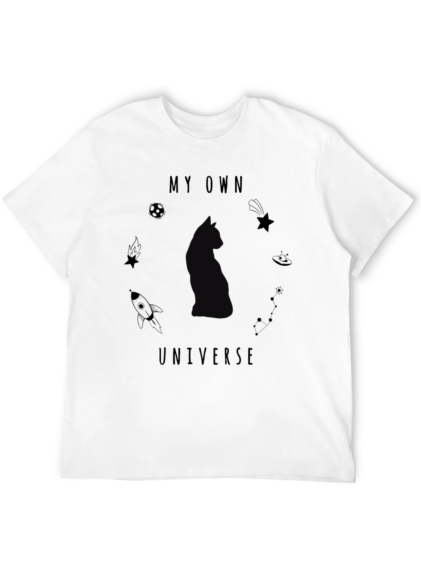 My Own Universe Black Graphic T-Shirt