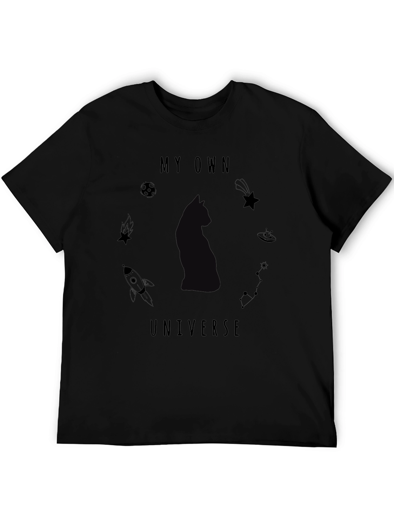 My Own Universe Black Graphic T-Shirt