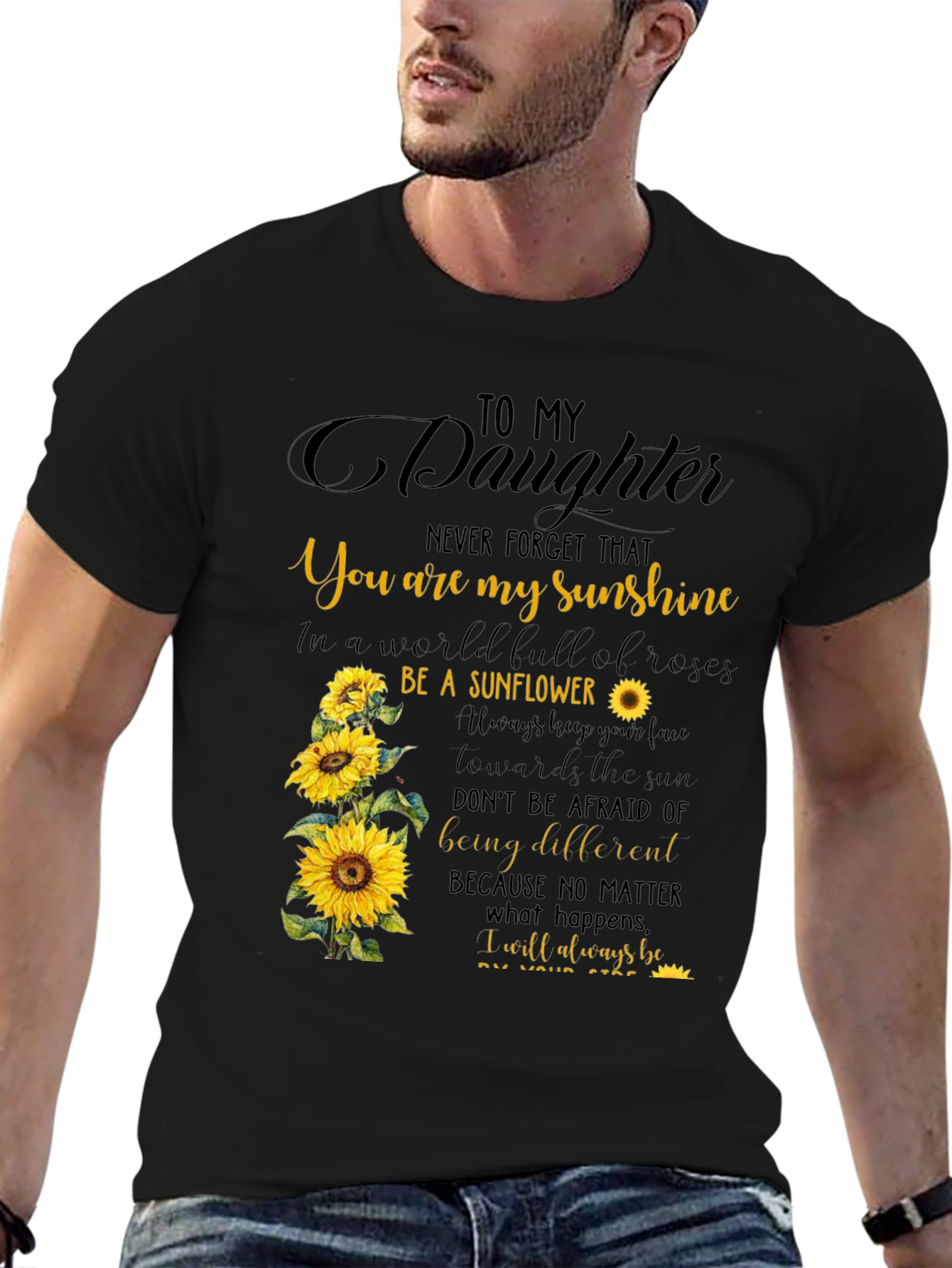 To My Daughter Sunflower Graphic Tee