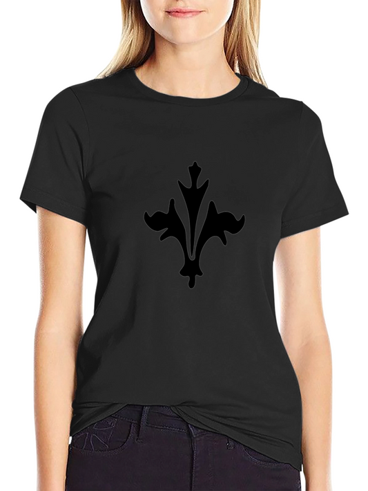 Black Fleur-de-Lis T-Shirt - Stylish & Comfortable
