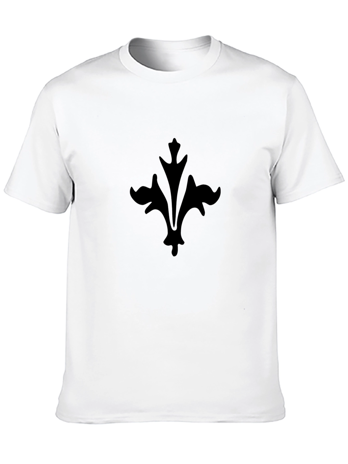 Black Fleur-de-Lis T-Shirt - Stylish & Comfortable