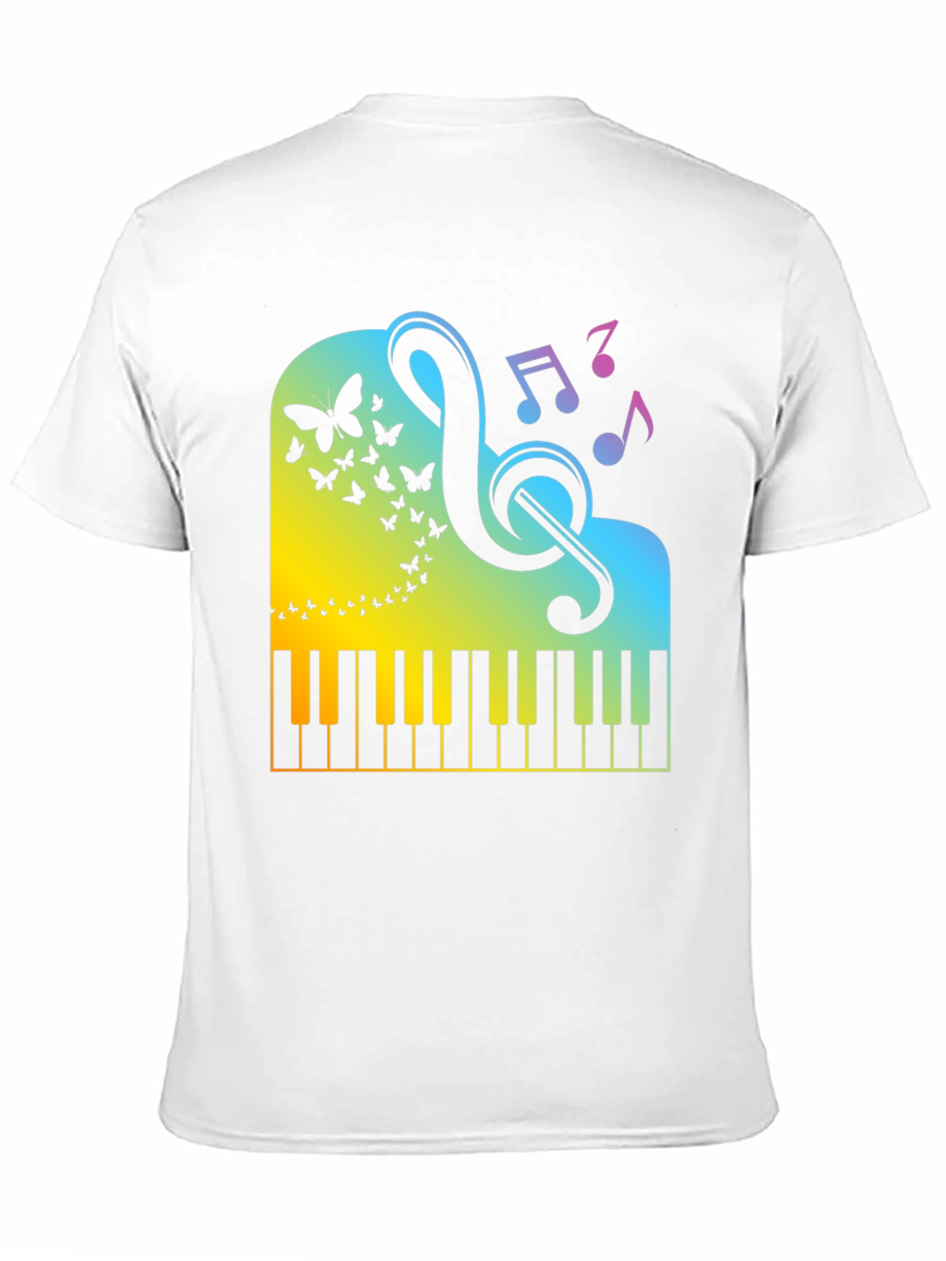 Piano Music Graphic Tee - Black