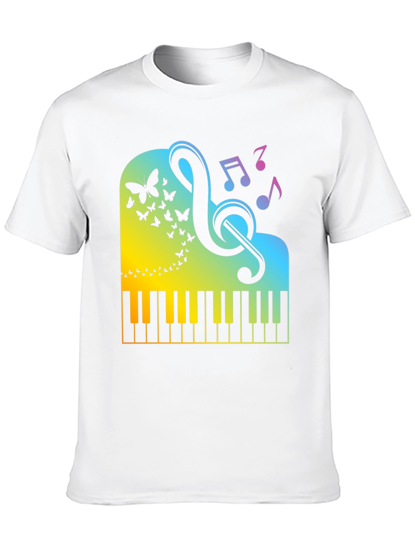 Piano Music Graphic Tee - Black