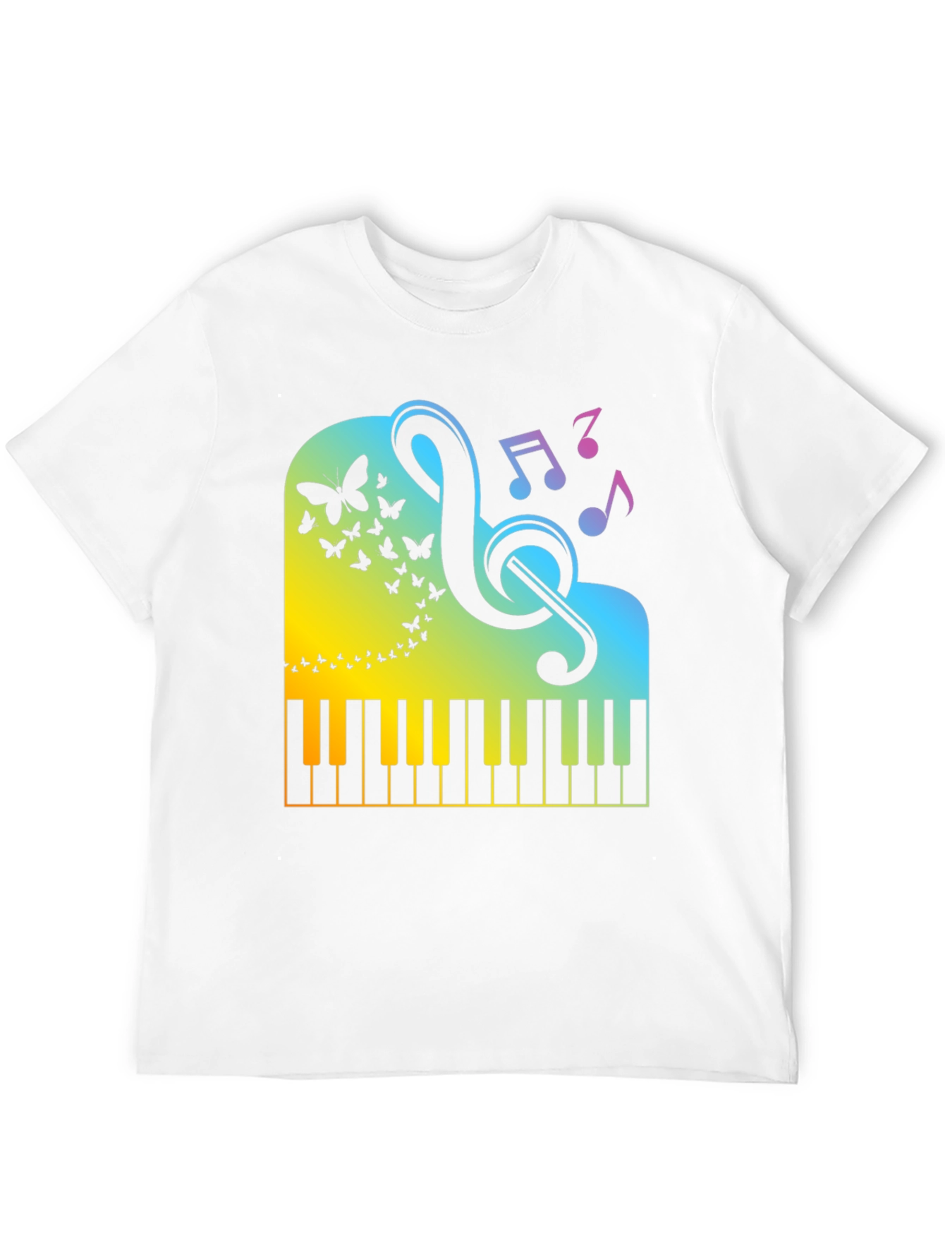 Piano Music Graphic Tee - Black
