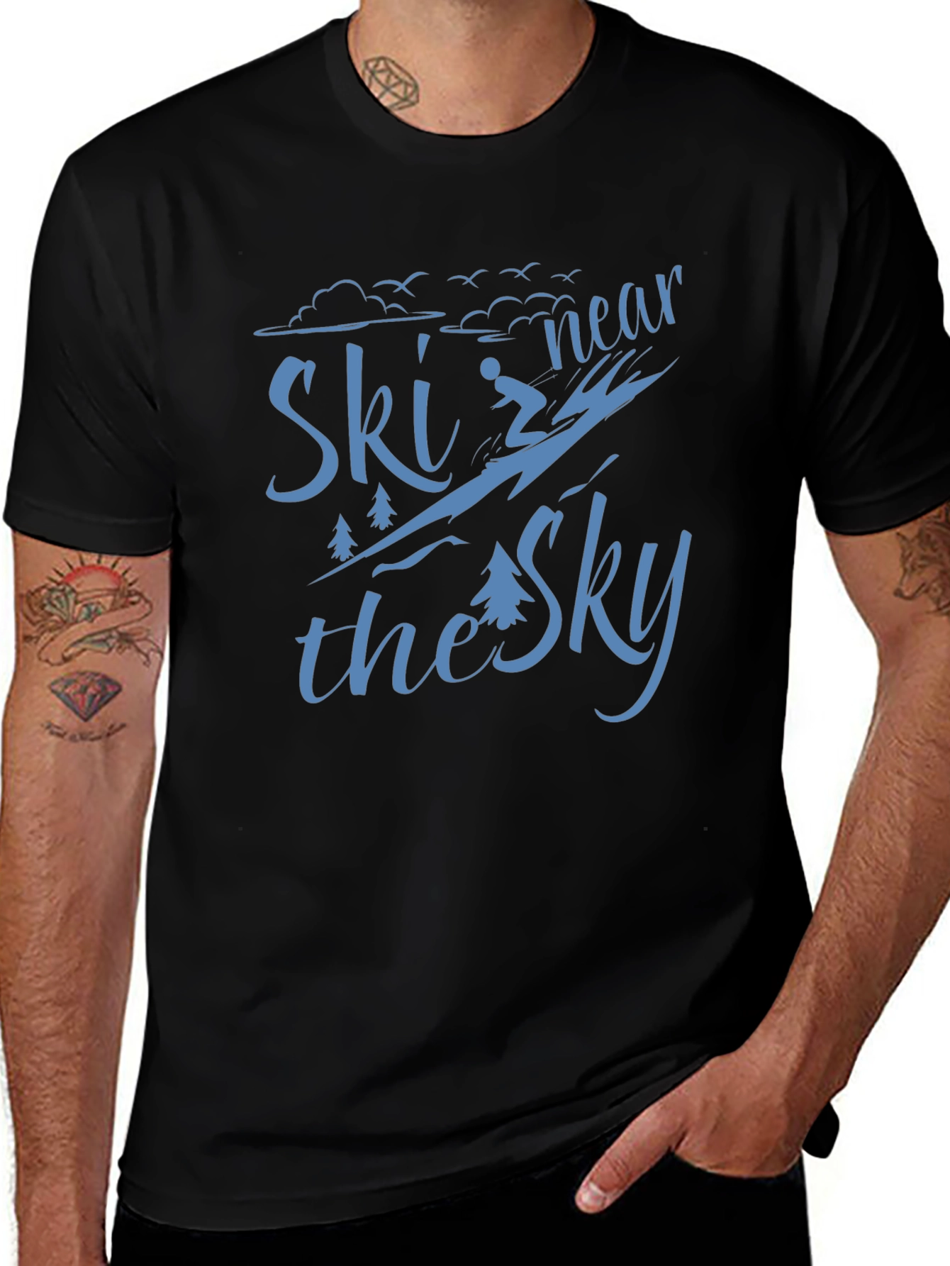 Ski Near The Sky Graphic T-Shirt