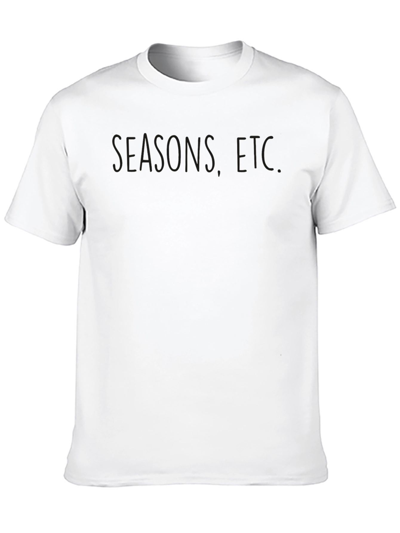 Mens Black Seasons Etc. Graphic T-Shirt