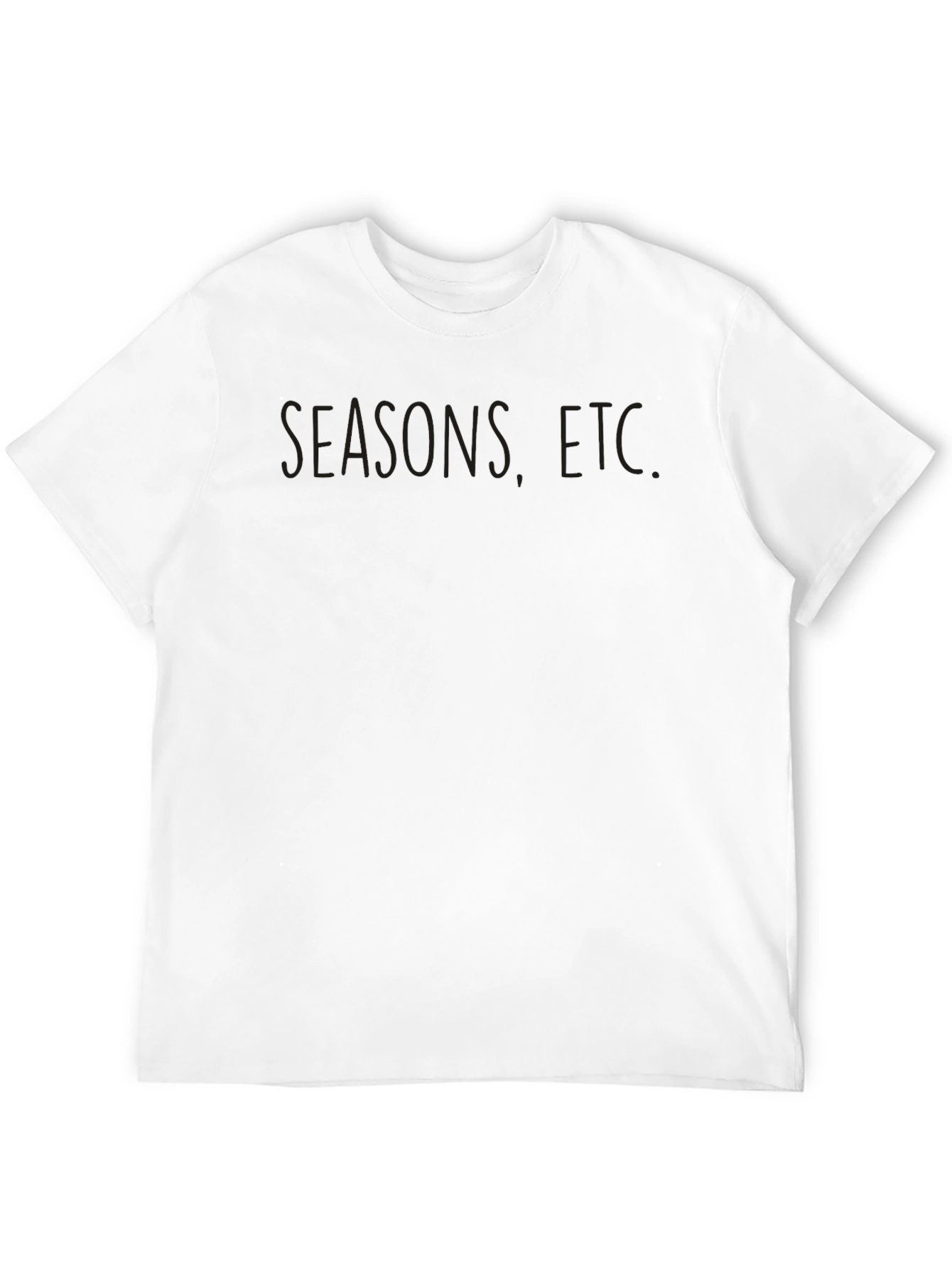 Mens Black Seasons Etc. Graphic T-Shirt