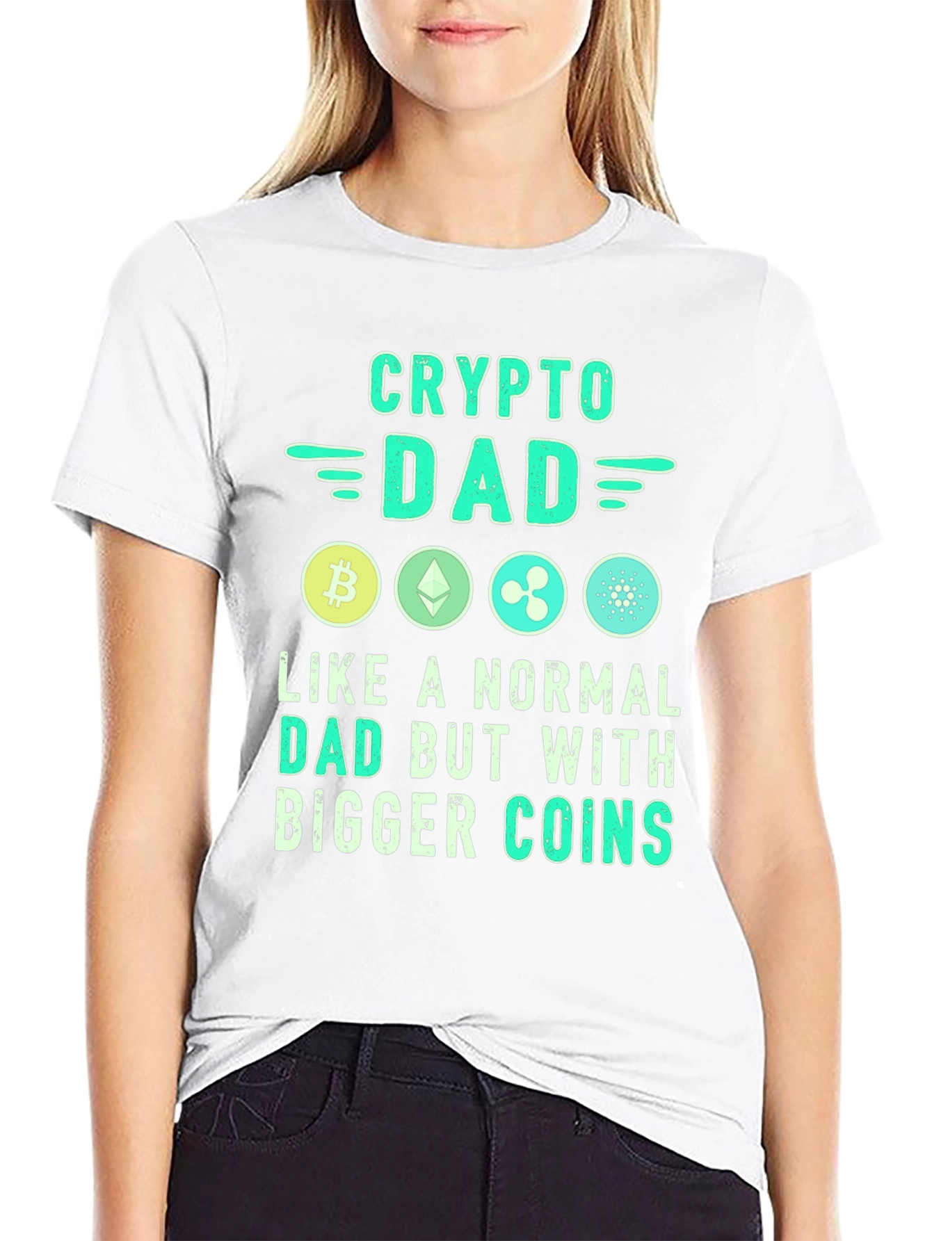 Crypto Dad T-Shirt - Bitcoin Ethereum XRP