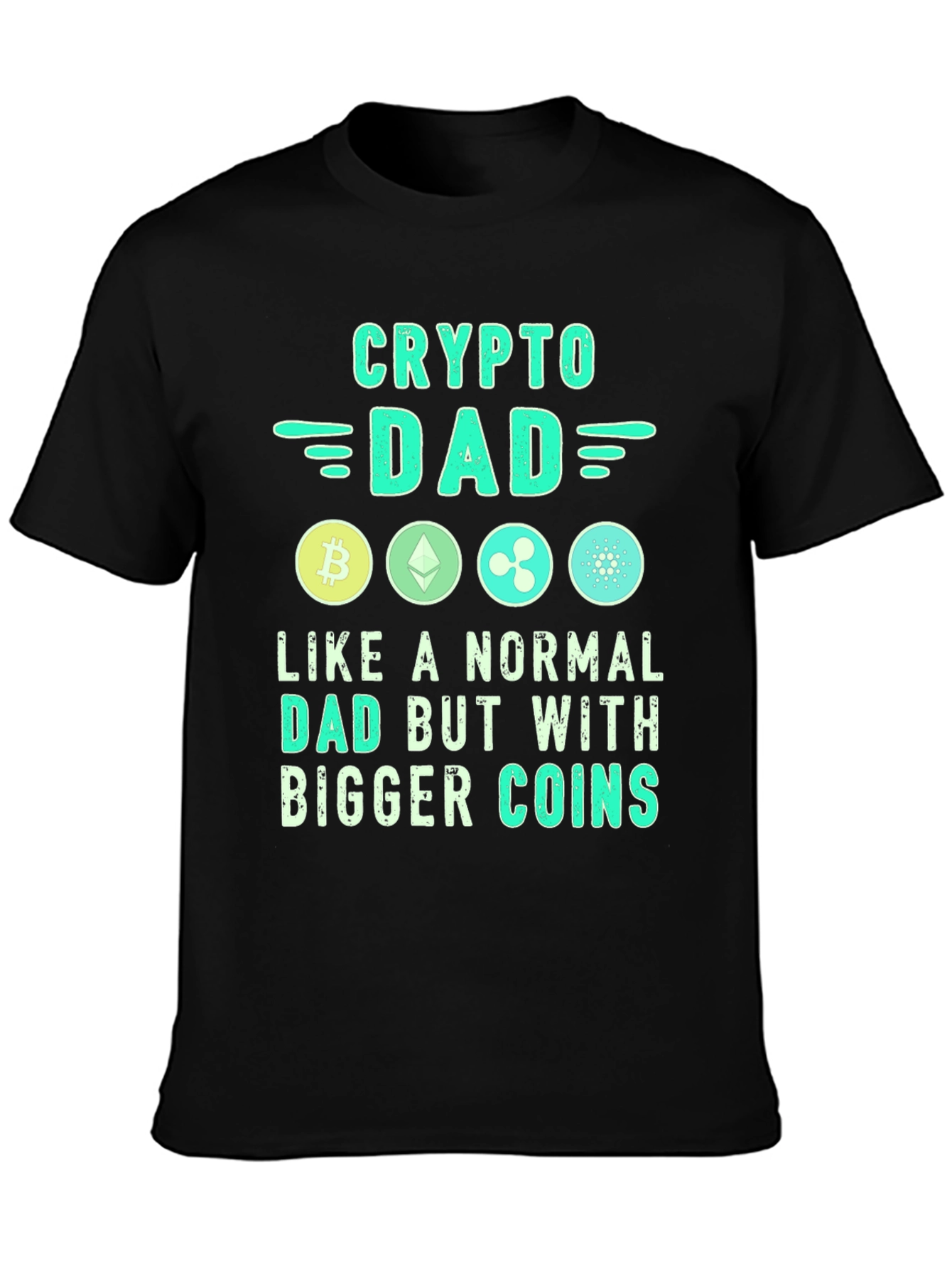 Crypto Dad T-Shirt - Bitcoin Ethereum XRP