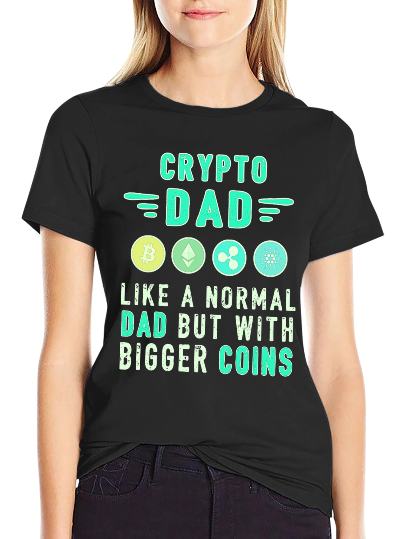 Crypto Dad T-Shirt - Bitcoin Ethereum XRP