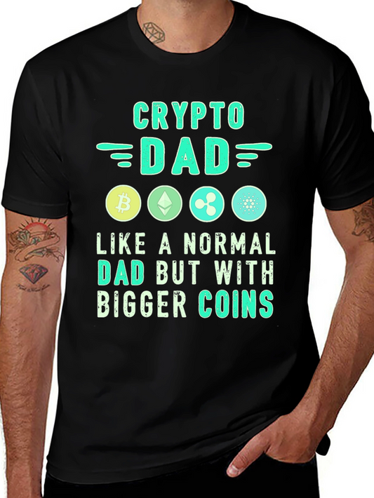 Crypto Dad T-Shirt - Bitcoin Ethereum XRP