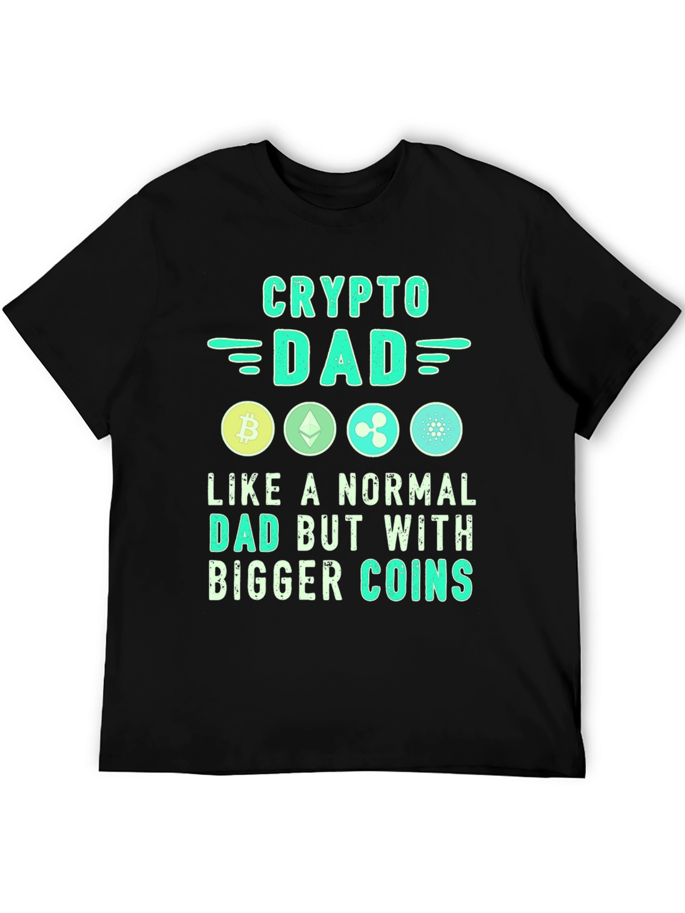 Crypto Dad T-Shirt - Bitcoin Ethereum XRP