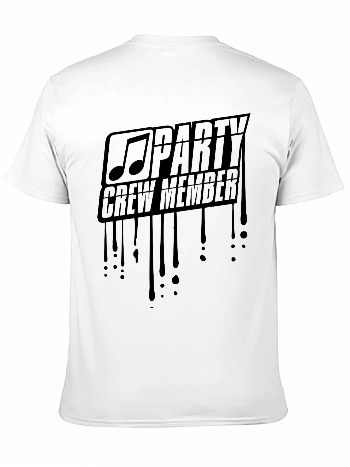 Party Crew Member Graphic Black T-Shirt