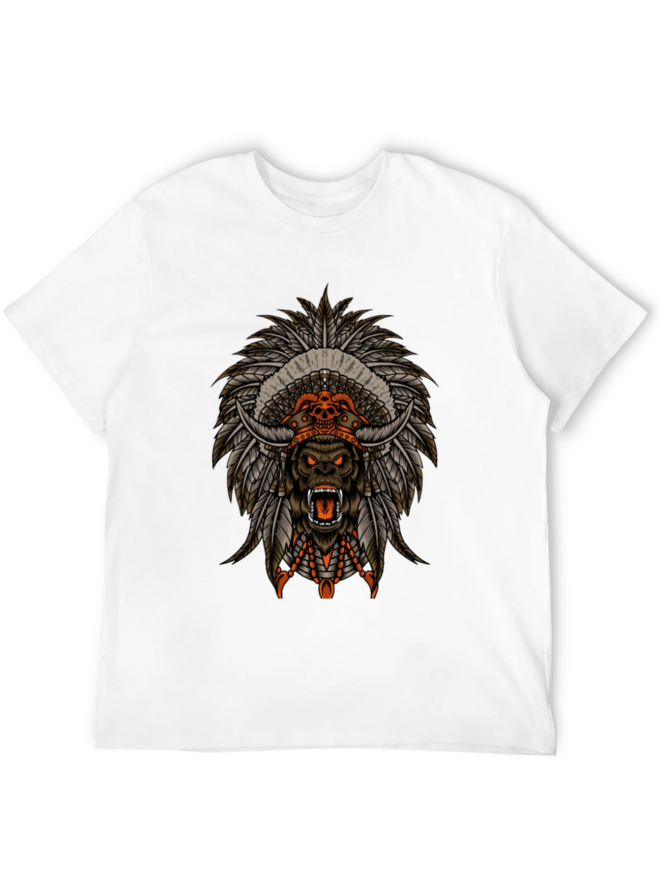 Tribal Gorilla Graphic Tee - Mens Black T-Shirt