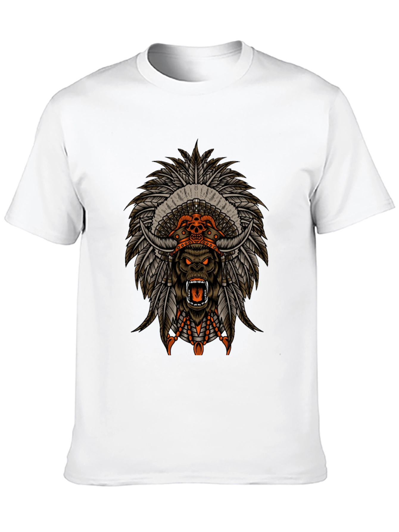 Tribal Gorilla Graphic Tee - Mens Black T-Shirt