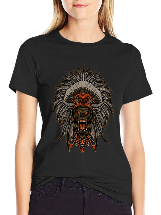 Tribal Gorilla Graphic Tee - Mens Black T-Shirt