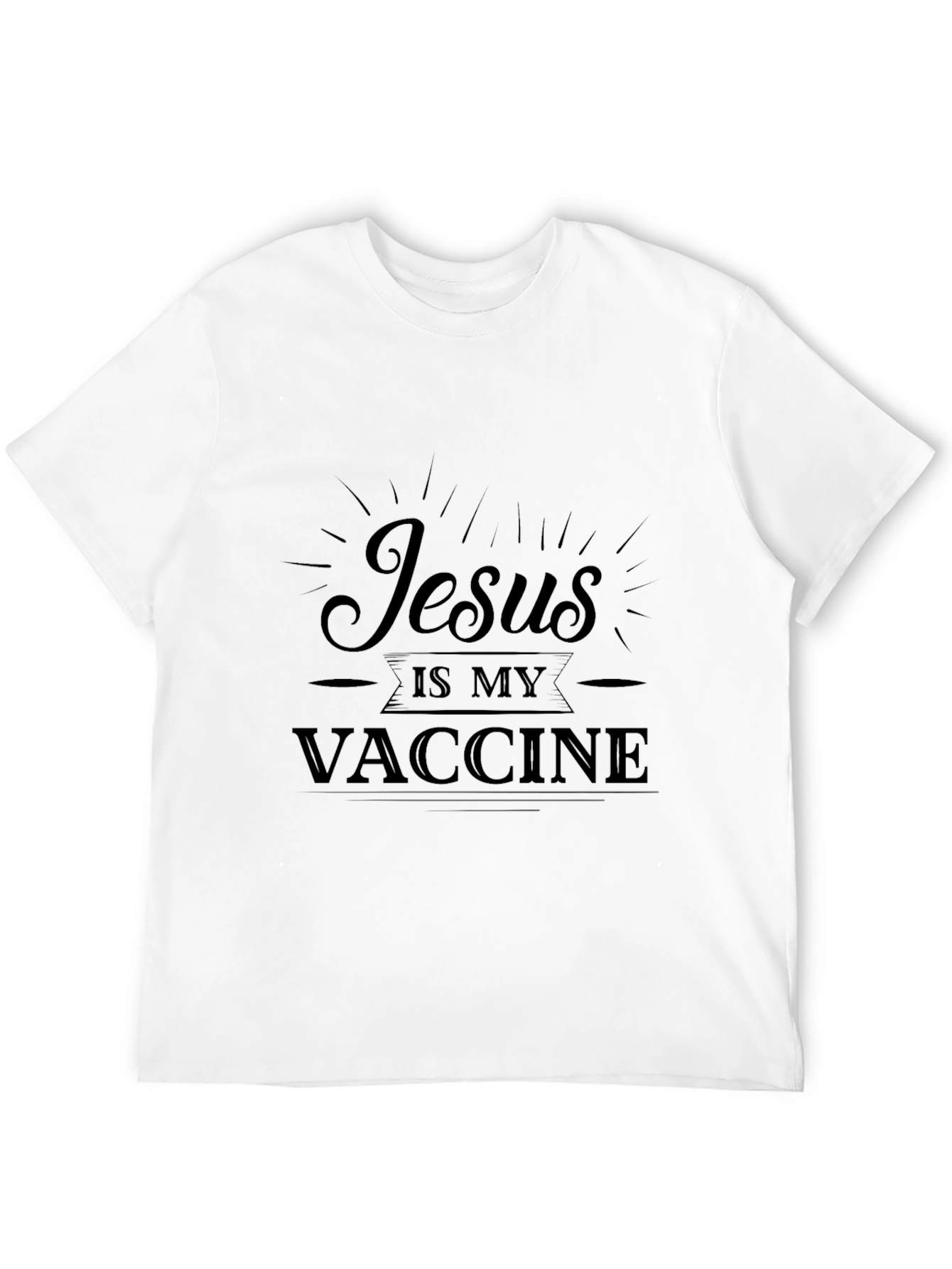 Jesus Is My Vaccine T-Shirt - Black Christian Tee