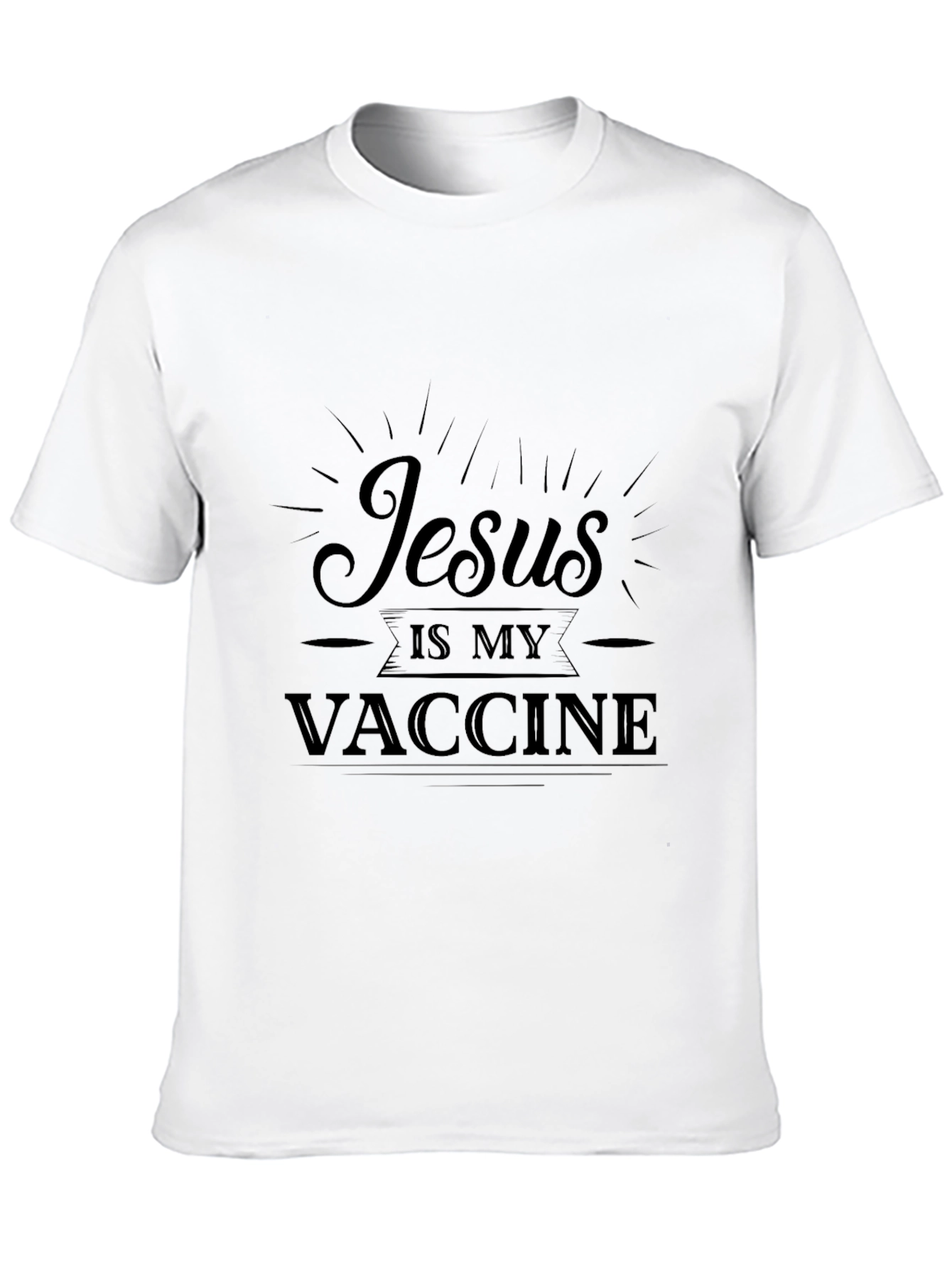 Jesus Is My Vaccine T-Shirt - Black Christian Tee