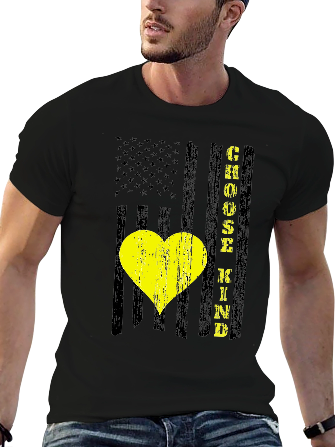 Choose Kind American Flag Graphic Tee