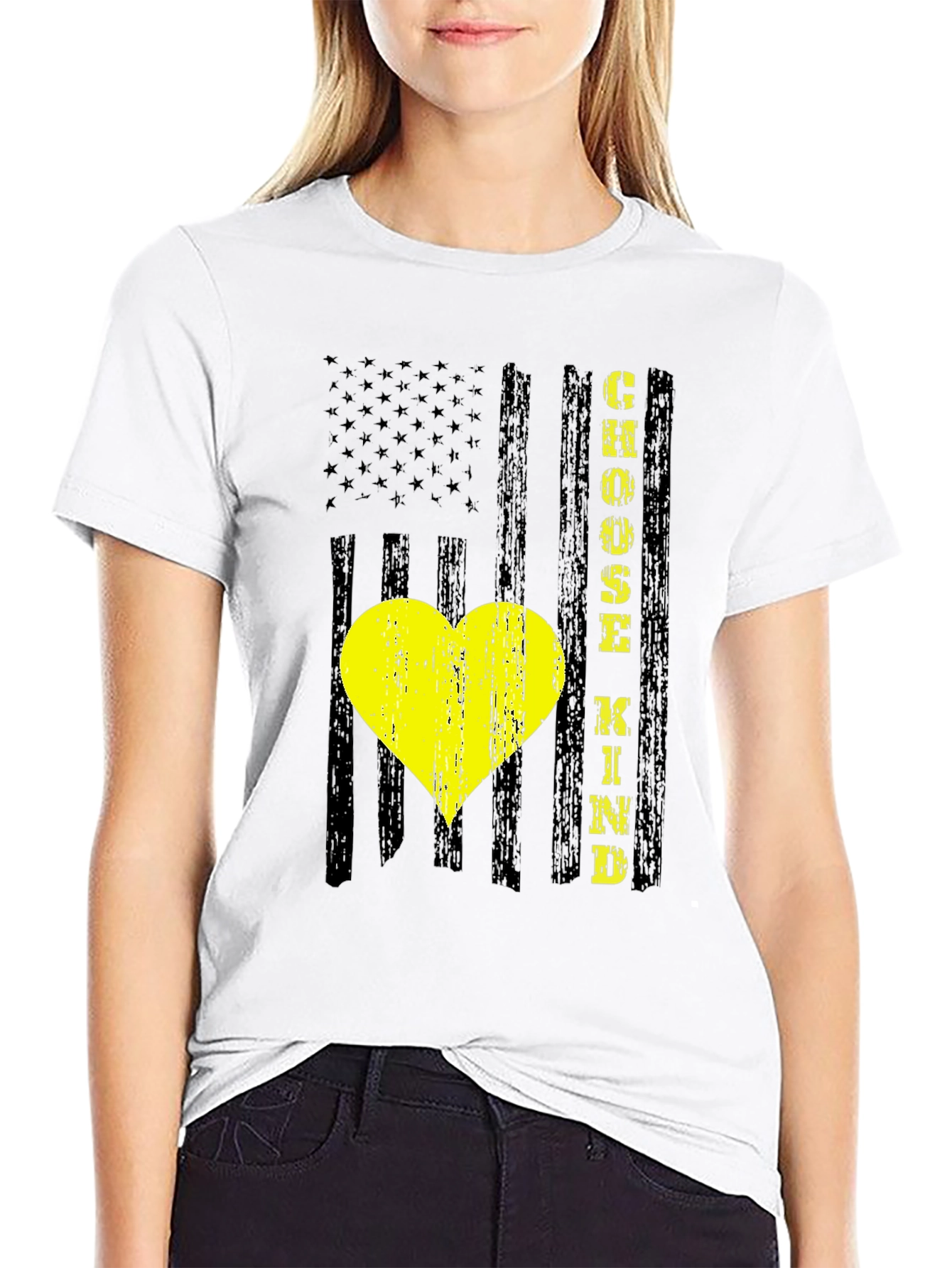 Choose Kind American Flag Graphic Tee