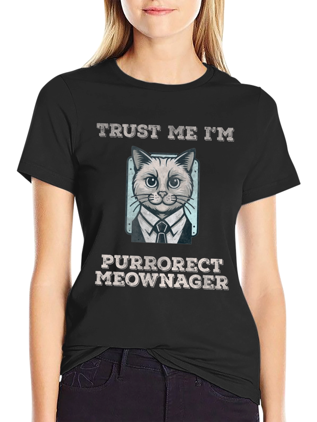Purrorect Meownager T-Shirt - Funny Cat Tee