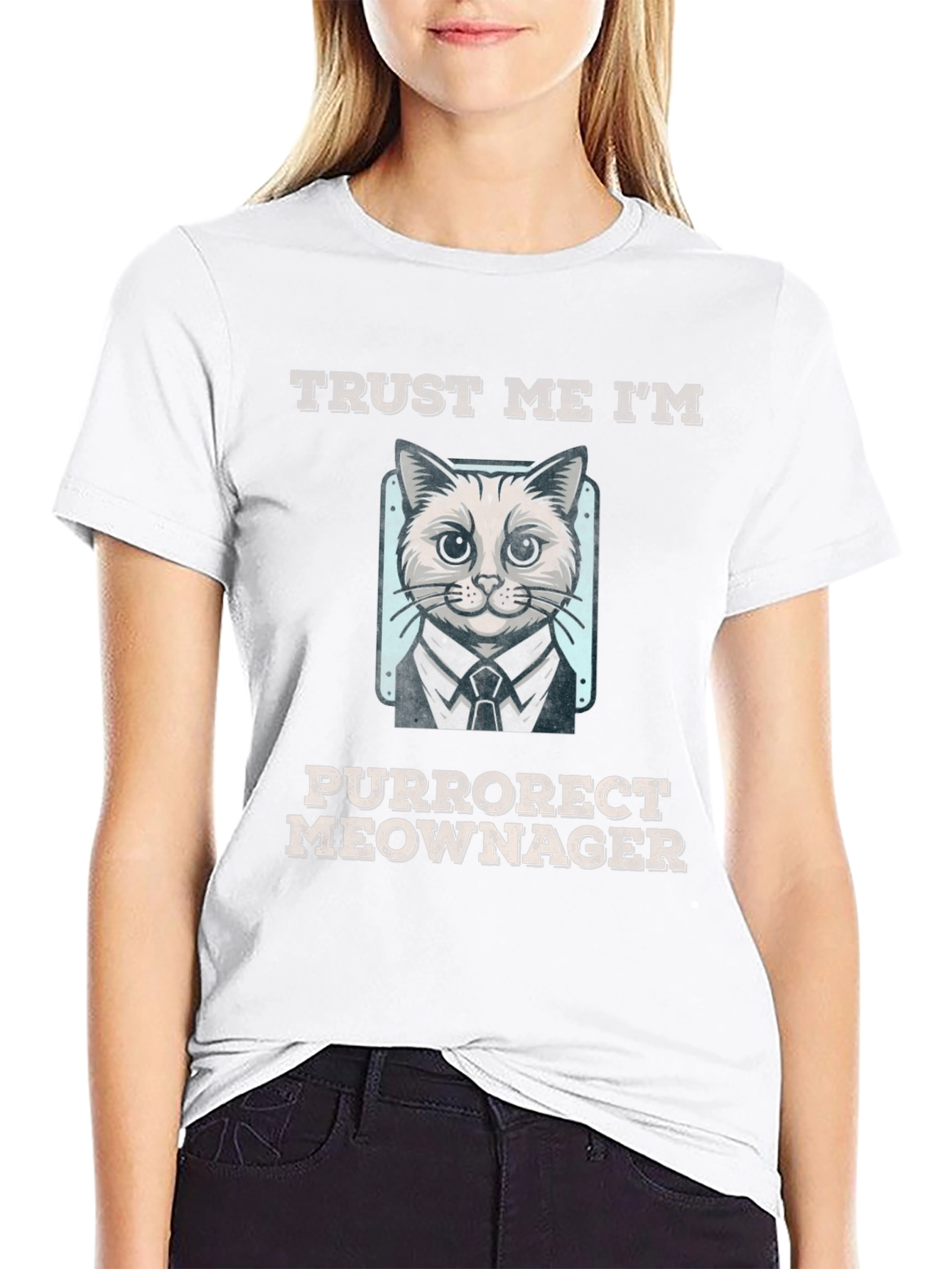 Purrorect Meownager T-Shirt - Funny Cat Tee