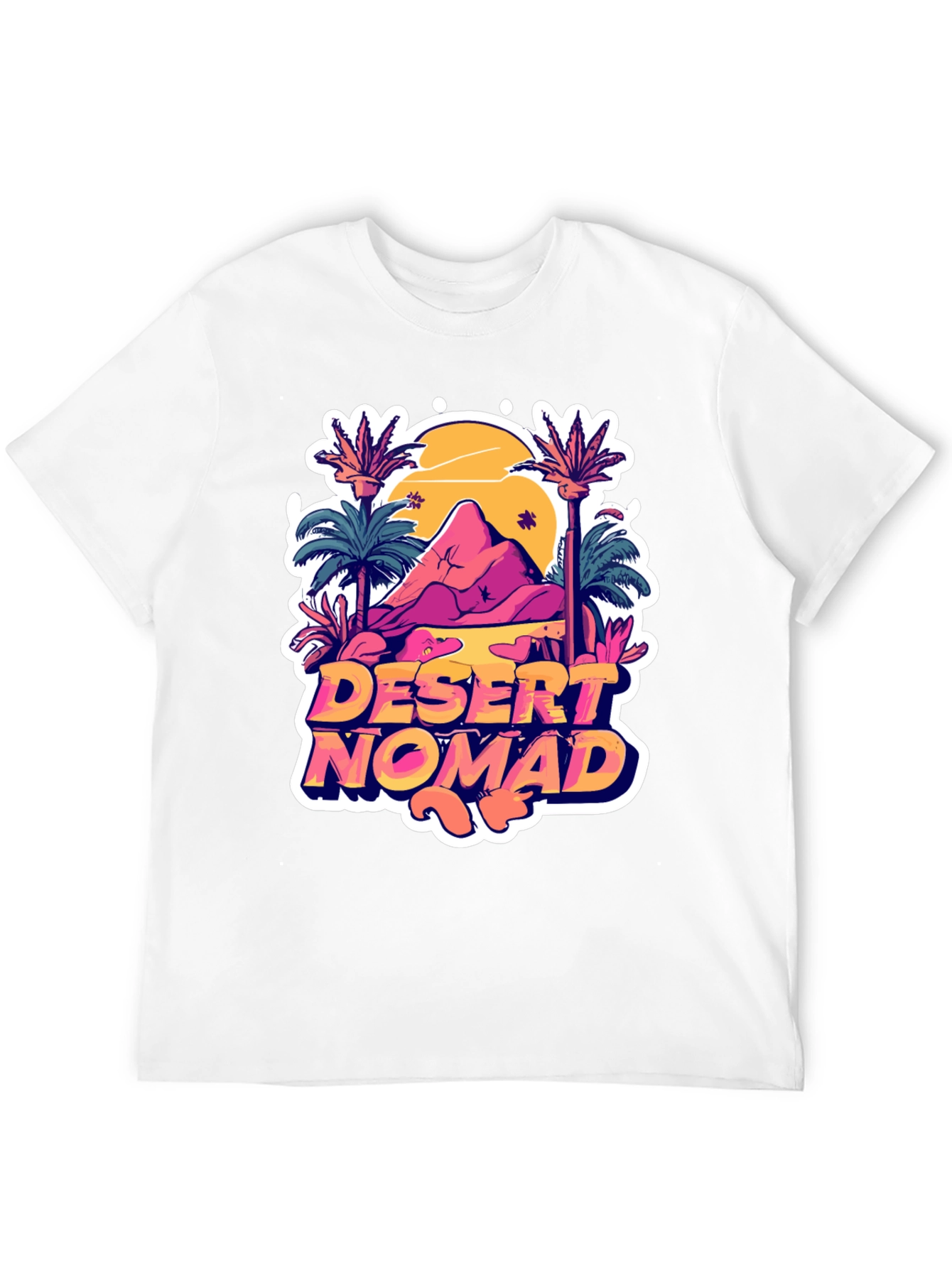 Desert Nomad Graphic Tee - Black Cotton T-Shirt