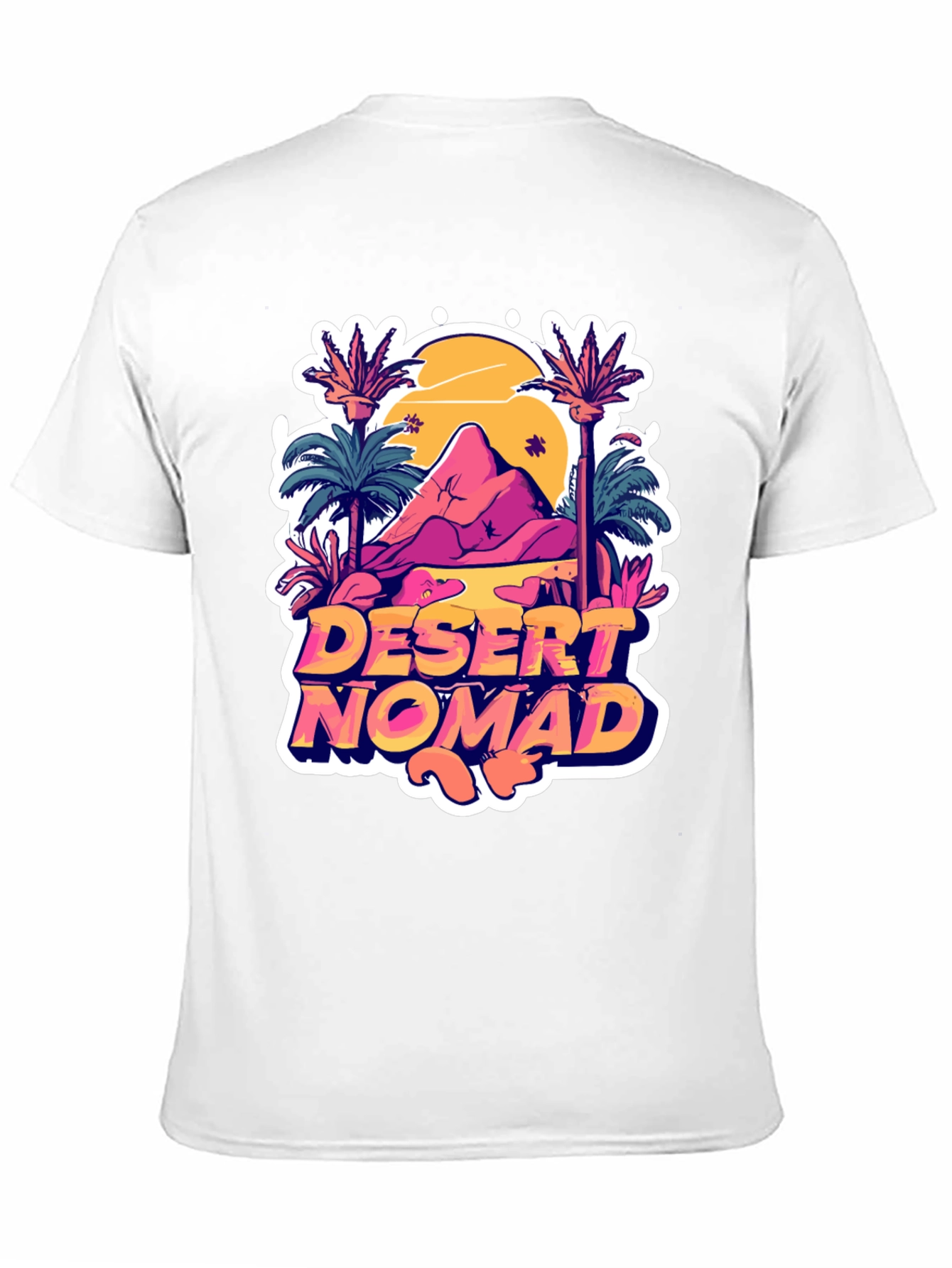 Desert Nomad Graphic Tee - Black Cotton T-Shirt