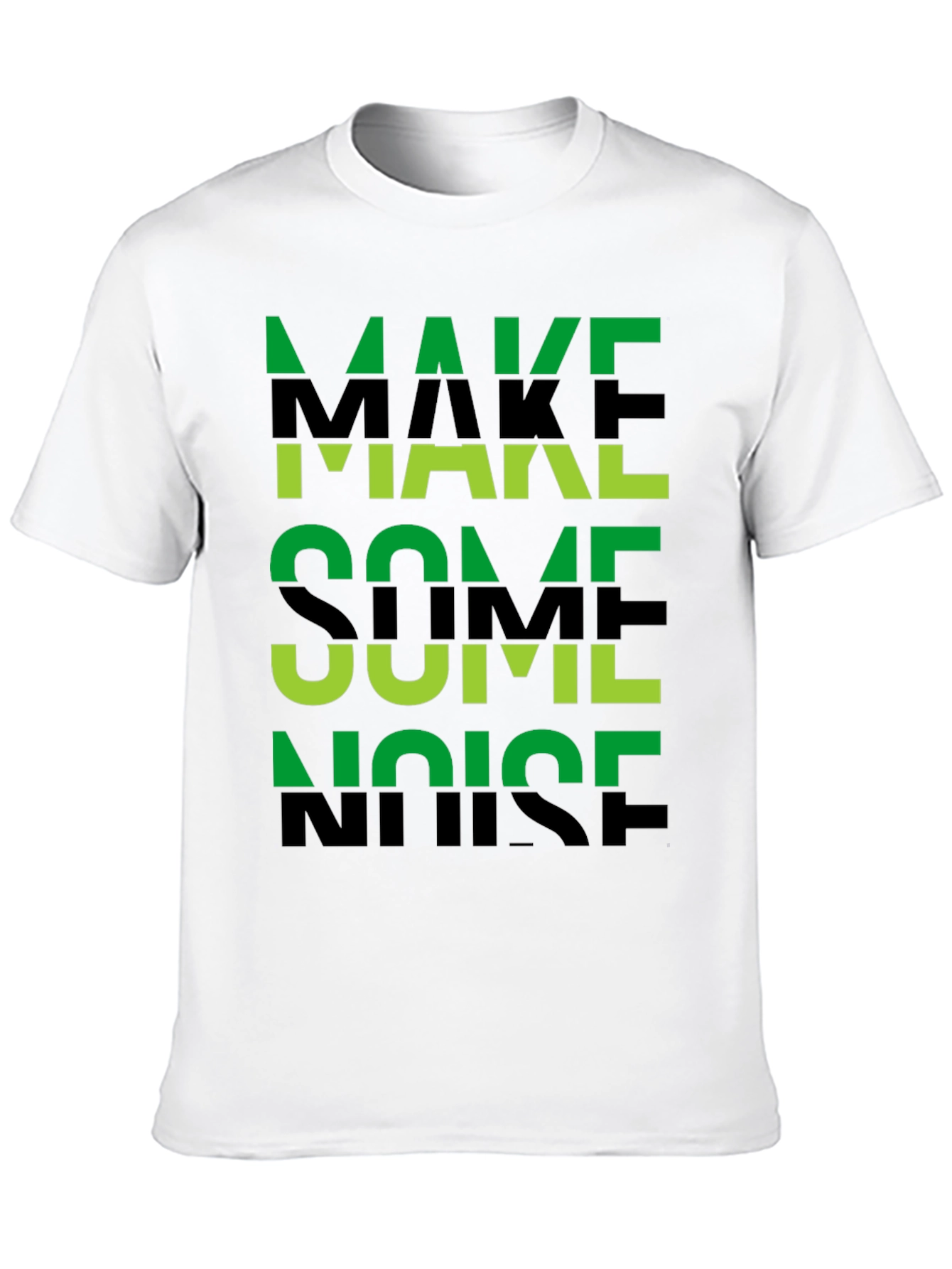 Make Some Noise Graphic Tee - Black Cotton T-Shirt