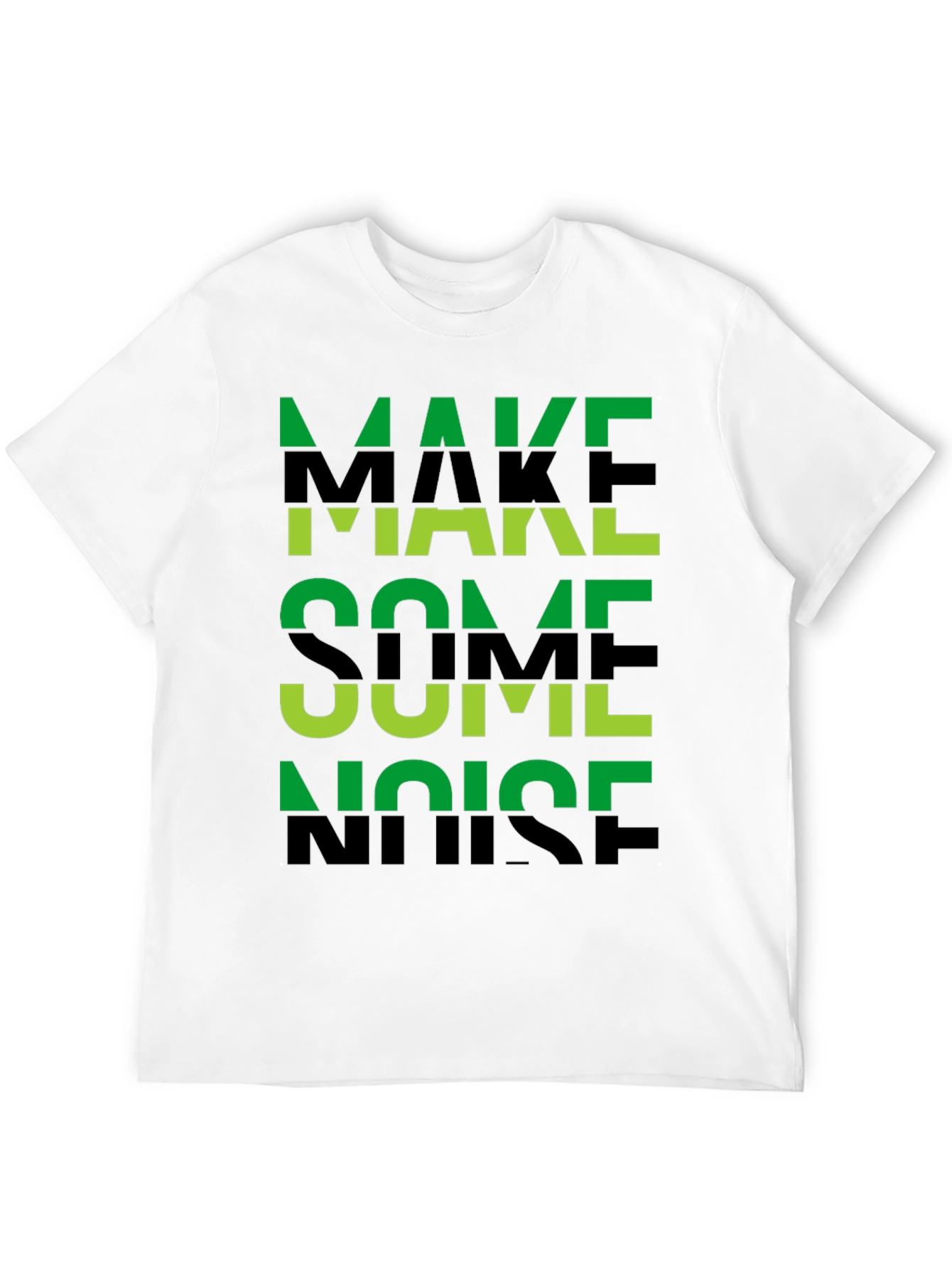 Make Some Noise Graphic Tee - Black Cotton T-Shirt