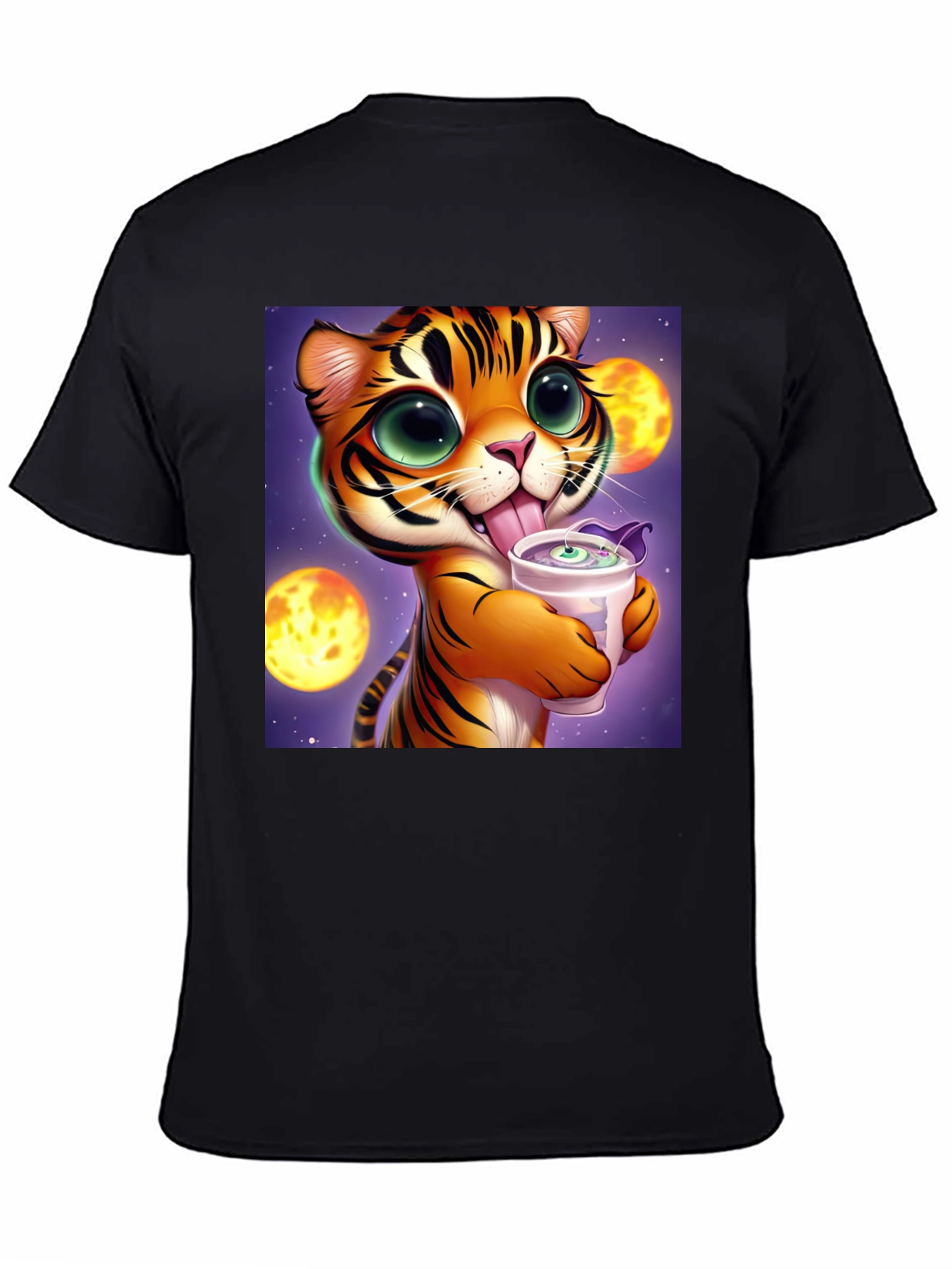 Cute Cartoon Tiger Graphic Tee - Soft Cotton Blend