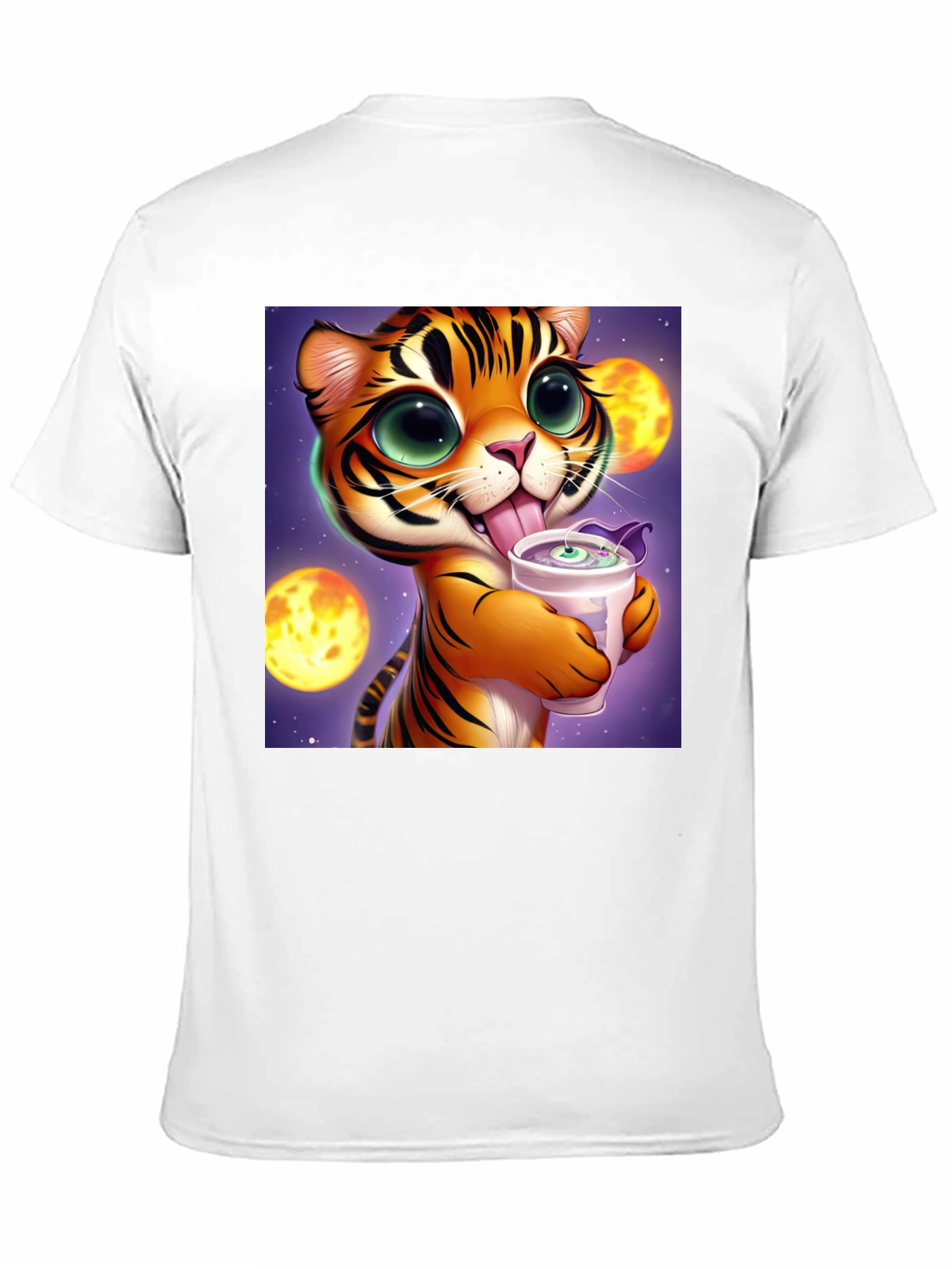 Cute Cartoon Tiger Graphic Tee - Soft Cotton Blend