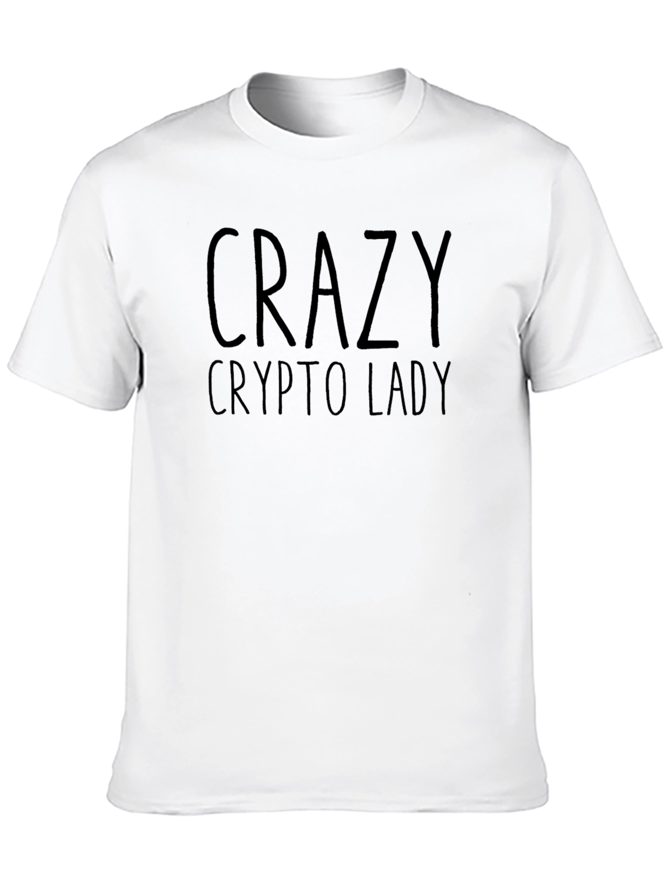 Crazy Crypto Lady Graphic Tee - Black