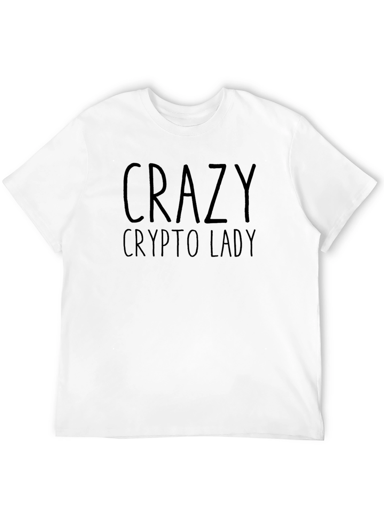 Crazy Crypto Lady Graphic Tee - Black