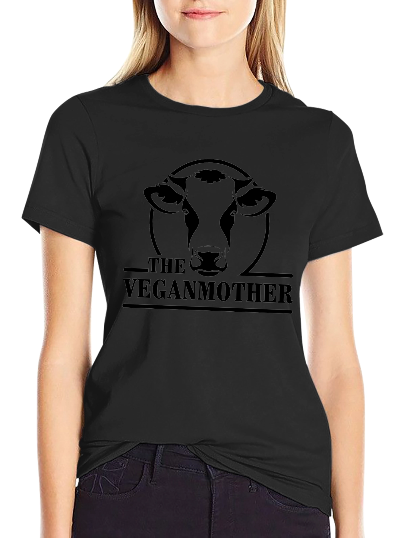 The Vegan Mother Graphic Tee - Black Cotton T-Shirt