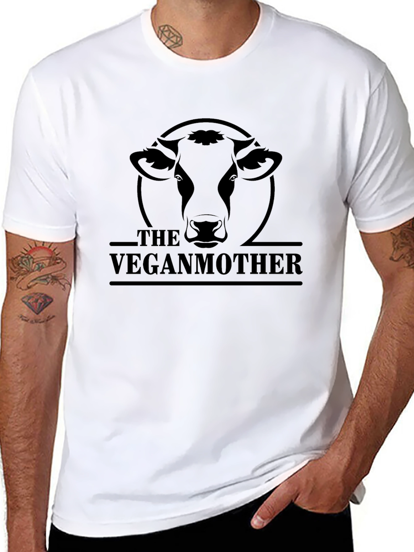 The Vegan Mother Graphic Tee - Black Cotton T-Shirt