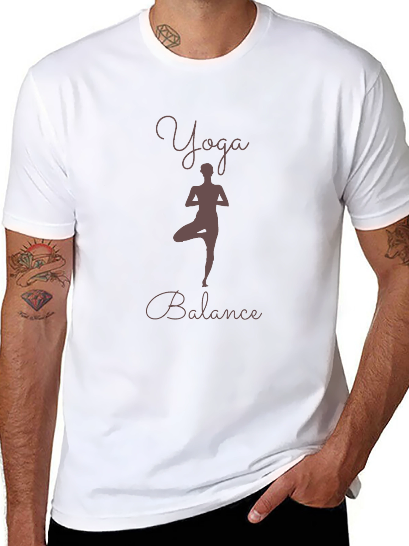 Yoga Balance Black T-Shirt