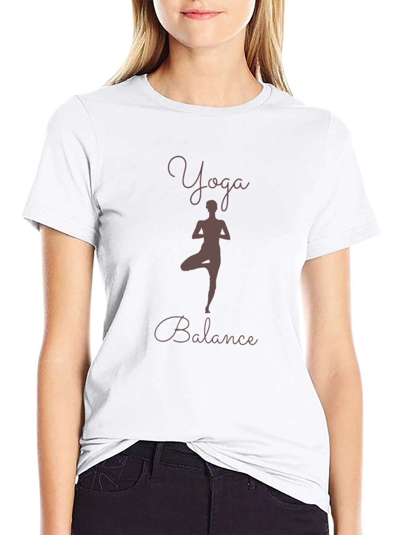 Yoga Balance Black T-Shirt