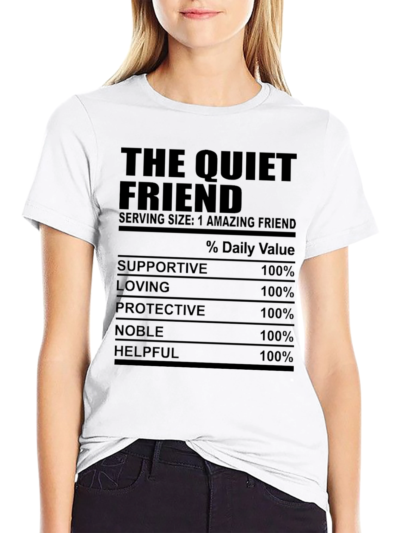 The Quiet Friend Nutrition Facts T-Shirt